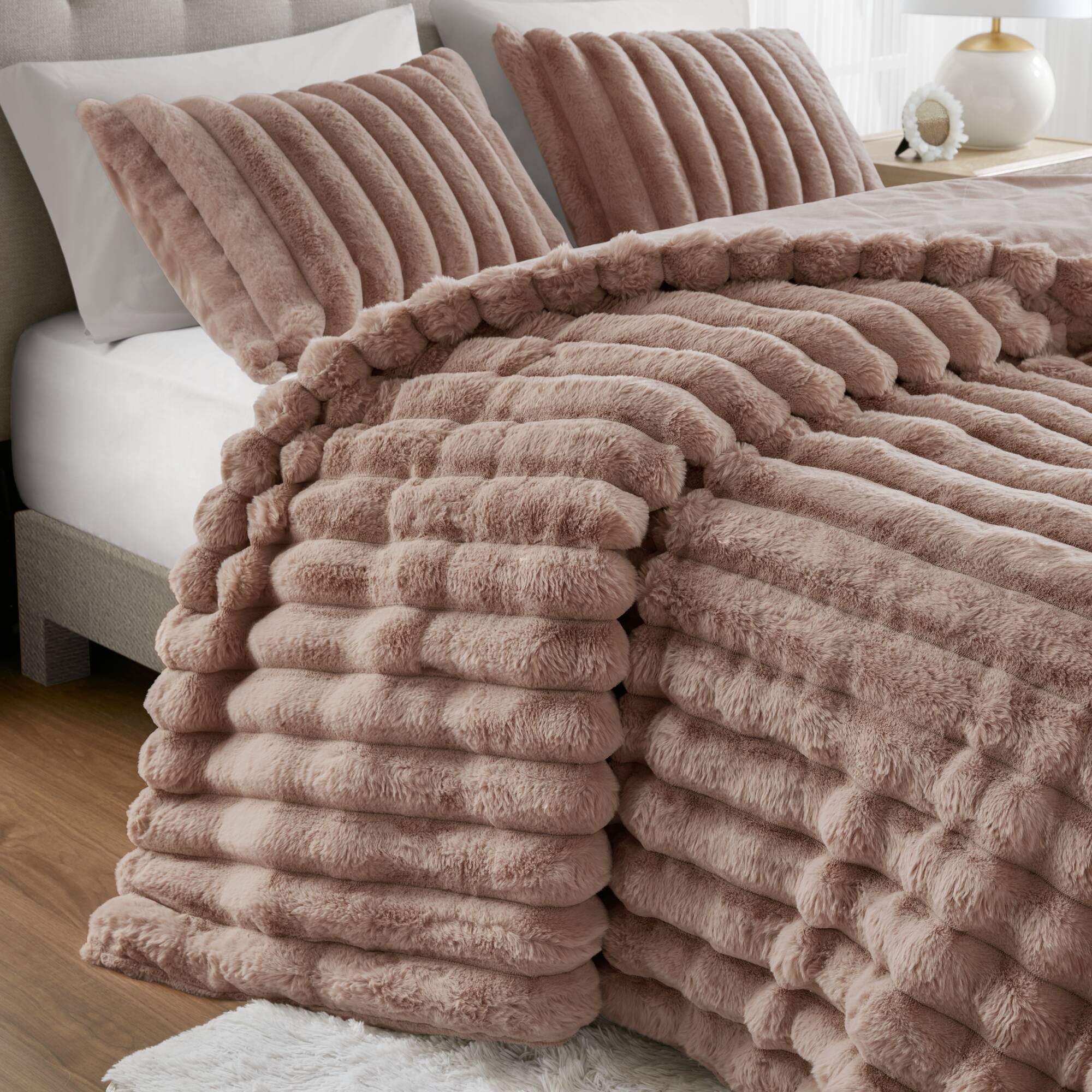 Jasmine Ultrasoft Faux Fur Ribbed Comforter Set - Image 60