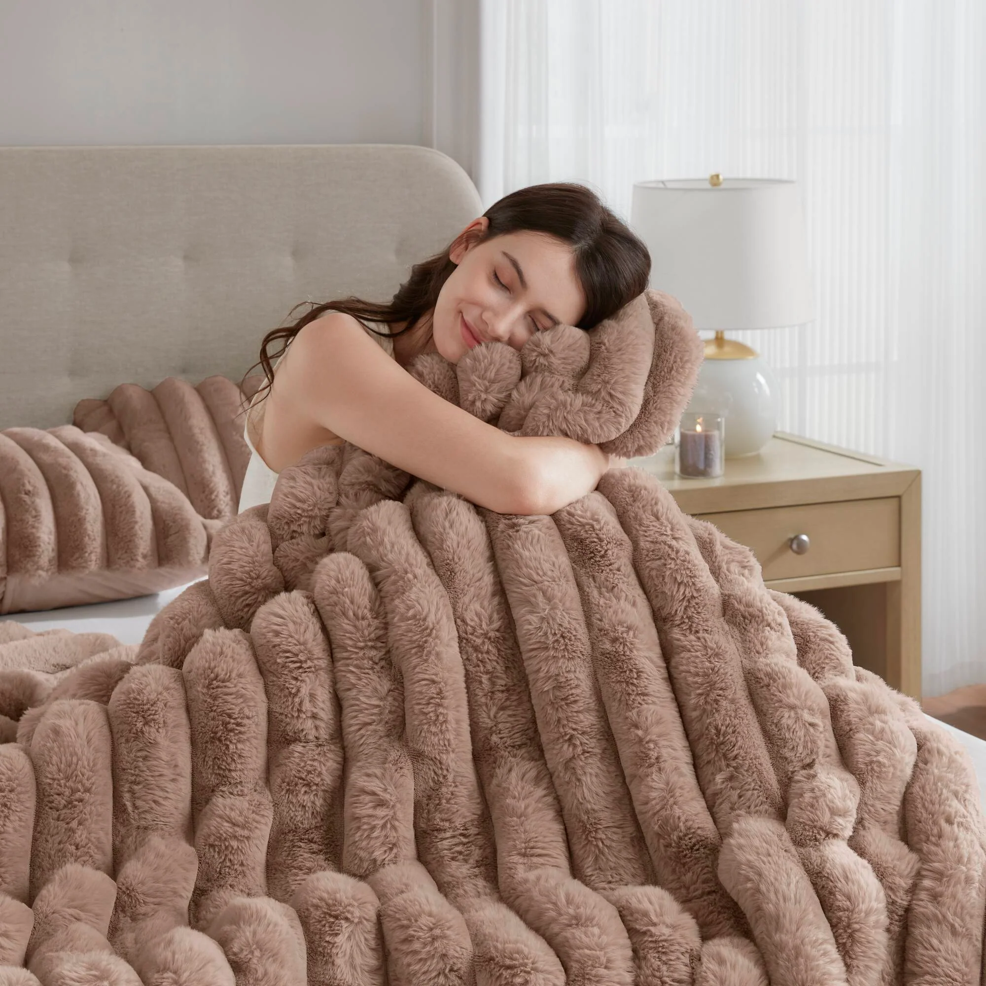 Jasmine Ultrasoft Faux Fur Ribbed Comforter Set - Image 62