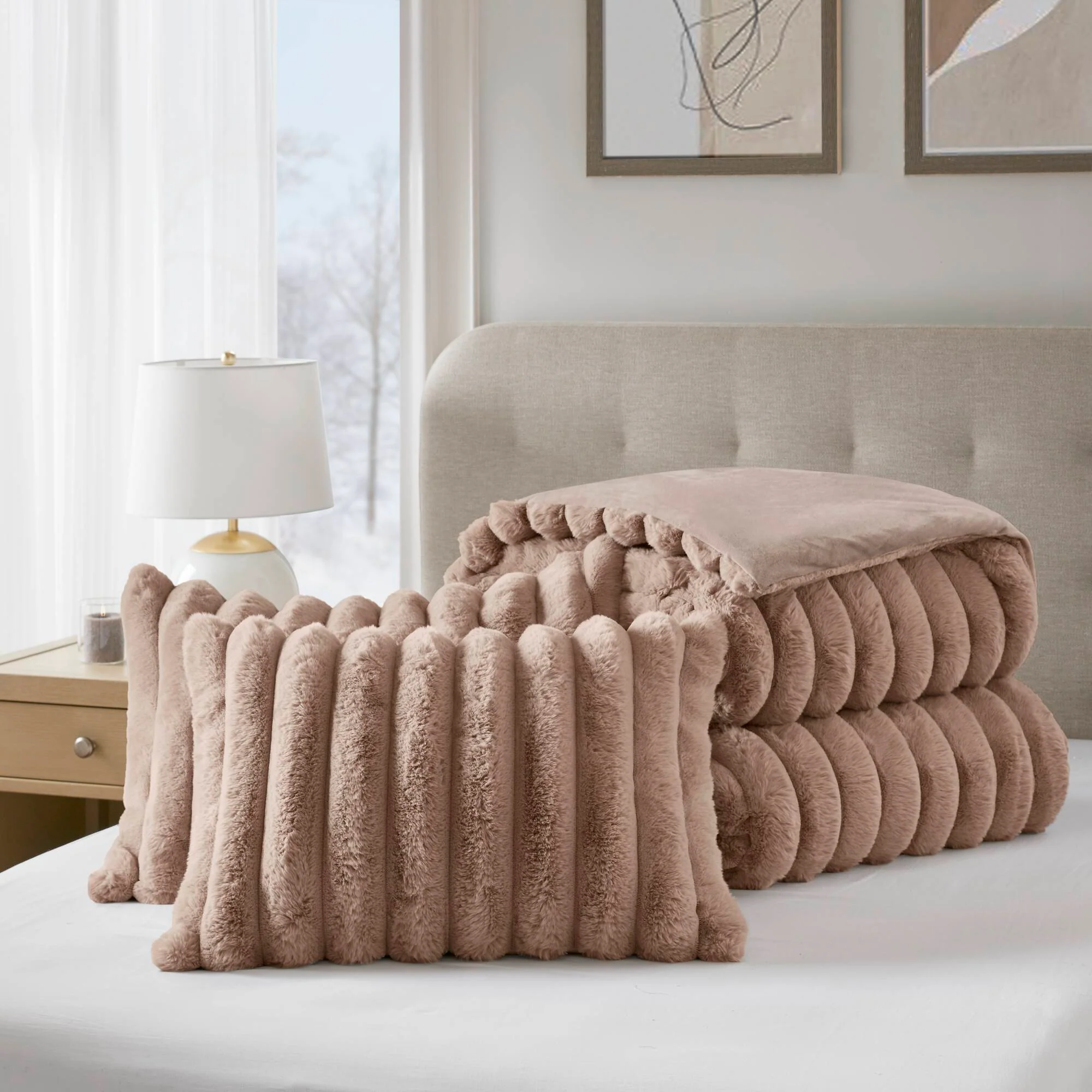 Jasmine Ultrasoft Faux Fur Ribbed Comforter Set - Image 65