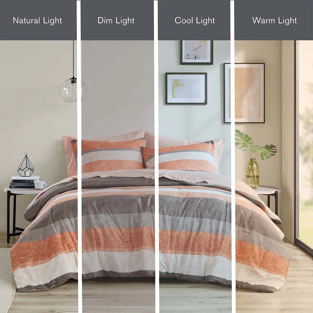 Jaxon Stripe Comforter Set with Bed Sheets - Image 13