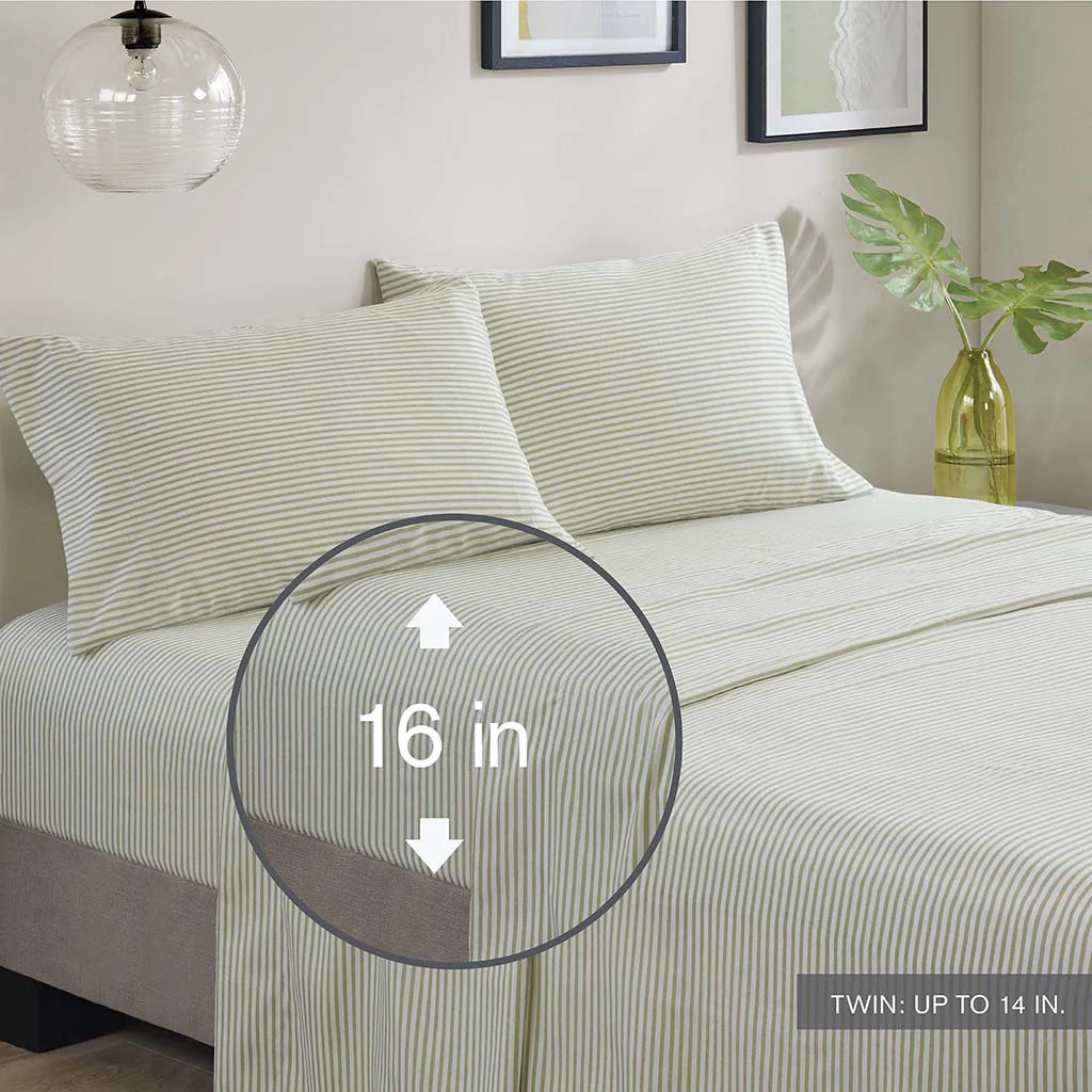 Jaxon Stripe Comforter Set with Bed Sheets - Image 17