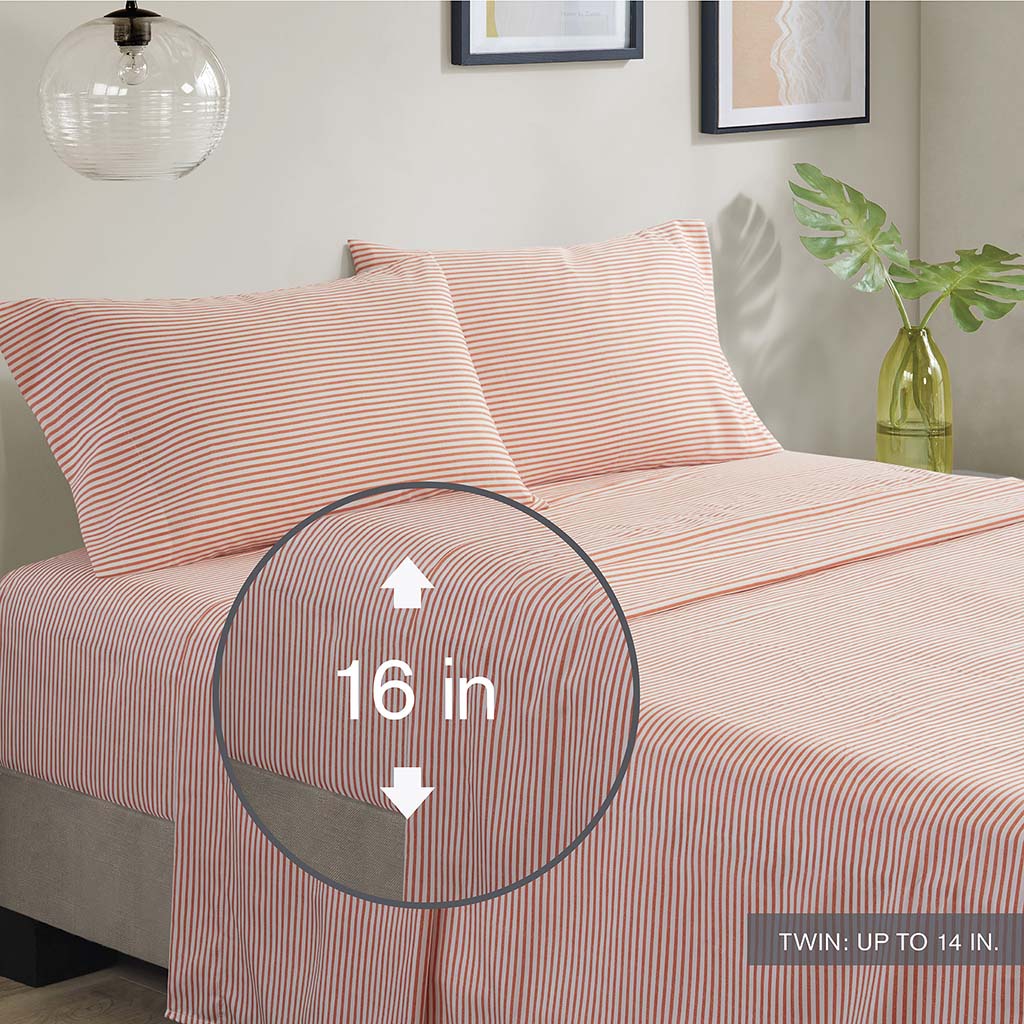 Jaxon Stripe Comforter Set with Bed Sheets - Image 21