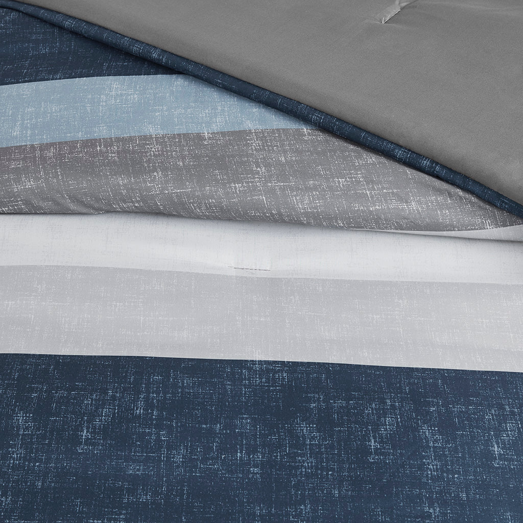 Jaxon Stripe Comforter Set with Bed Sheets - Image 35