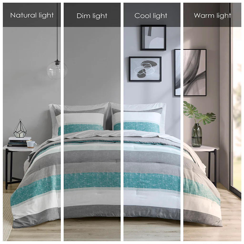 Jaxon Stripe Comforter Set with Bed Sheets - Image 48