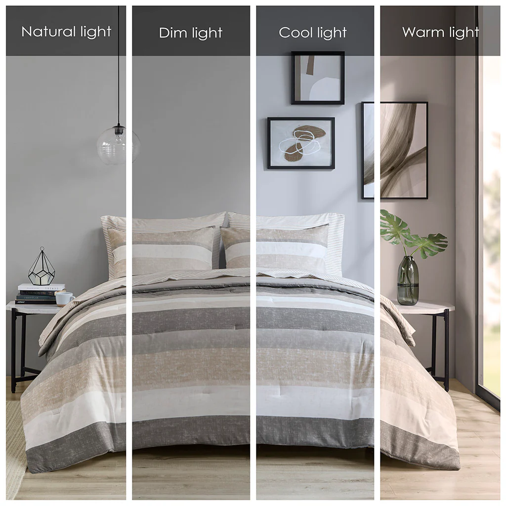 Jaxon Stripe Comforter Set with Bed Sheets - Image 51