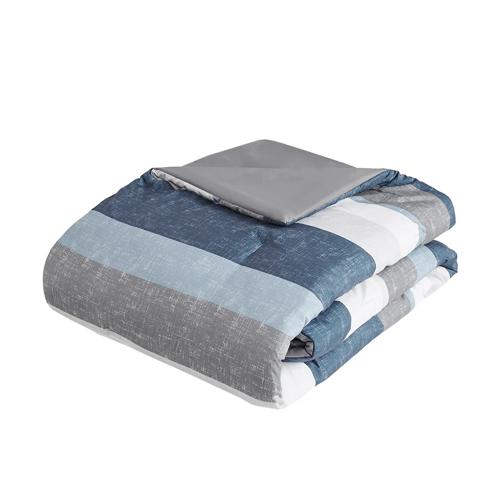 Jaxon Stripe Comforter Set with Bed Sheets - Image 55
