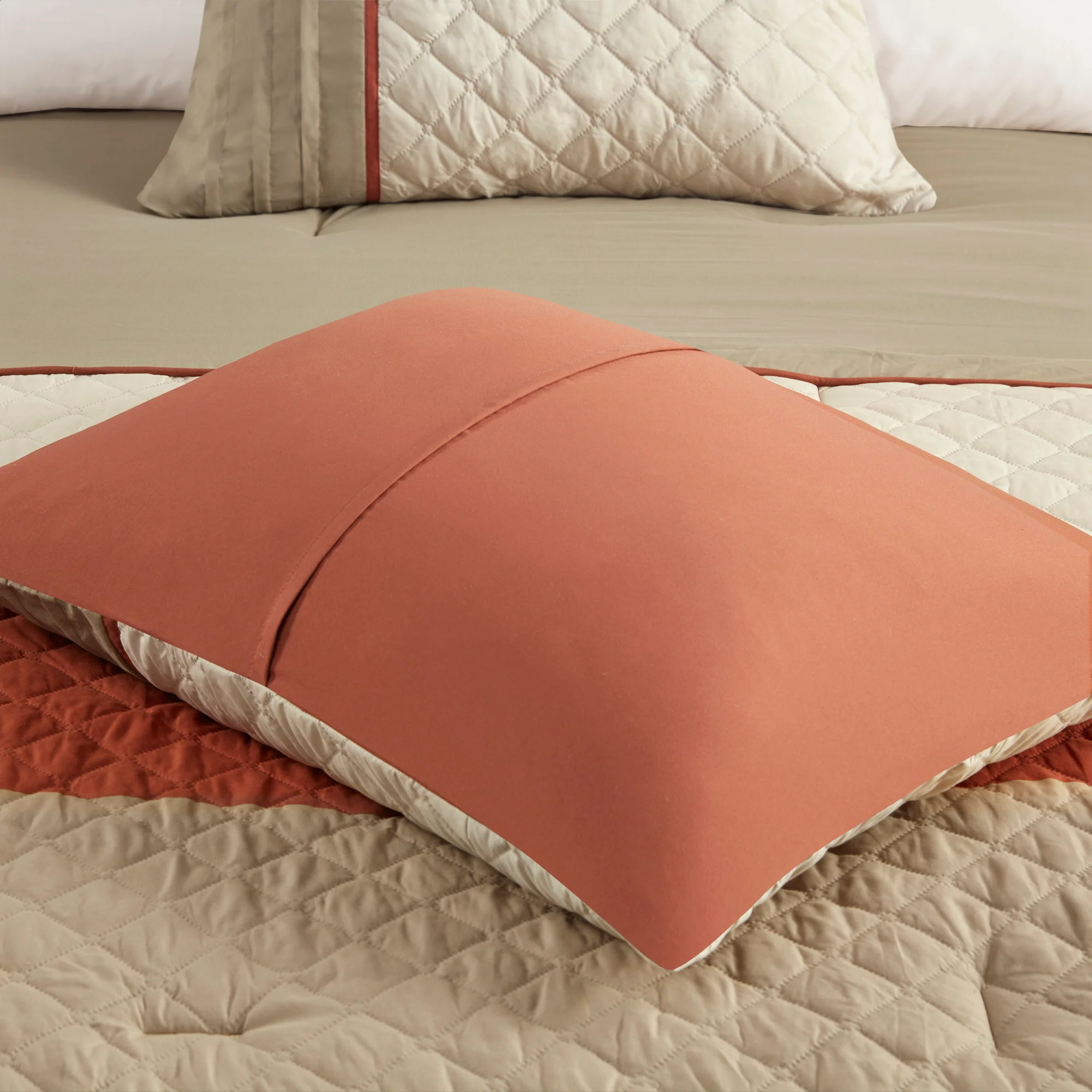 Jenson 7-Piece Color Block Stripe Comforter Set with Throw Pillows - Image 22