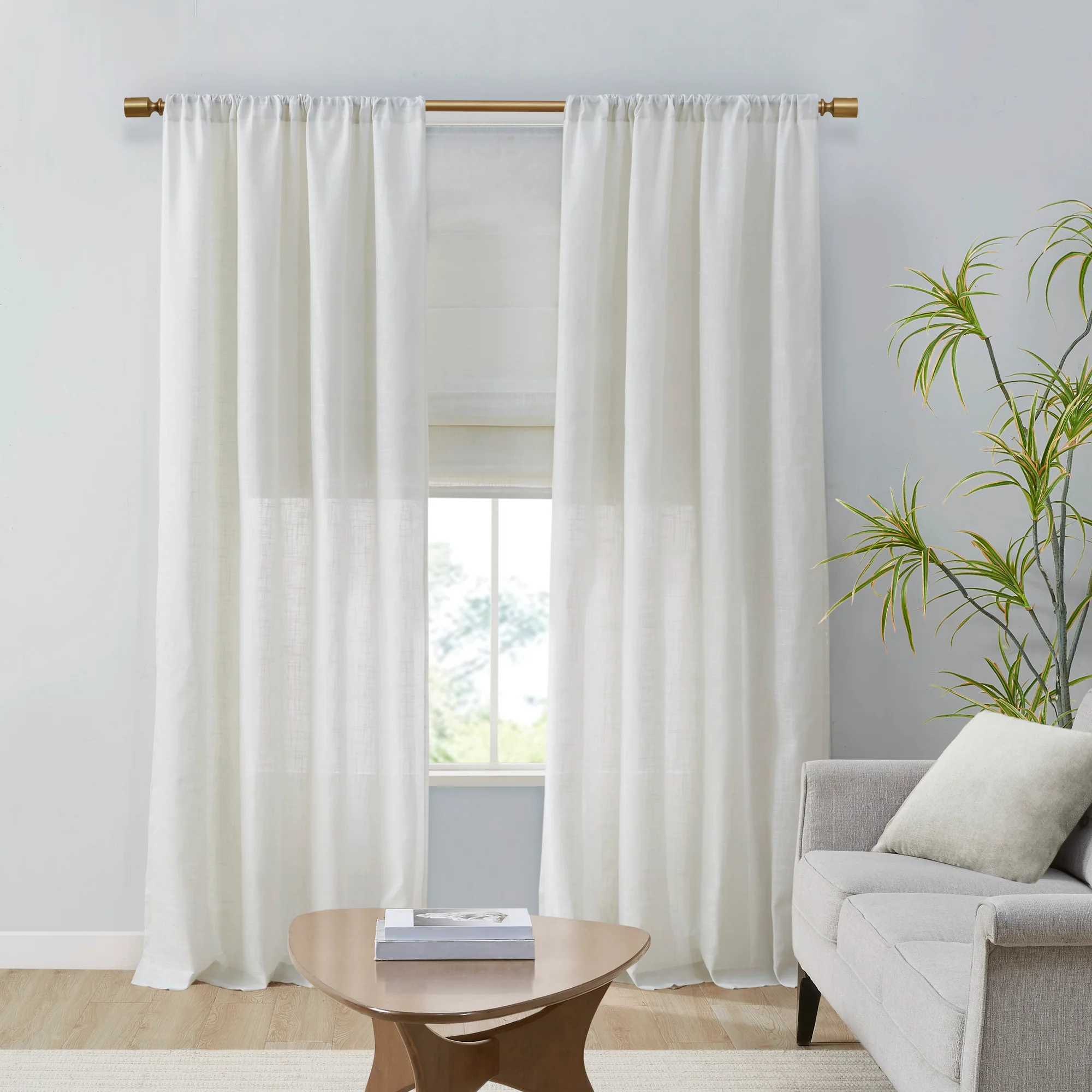 Kyler Linen Blend Light Filtering Curtain Panel Pair - Image 20
