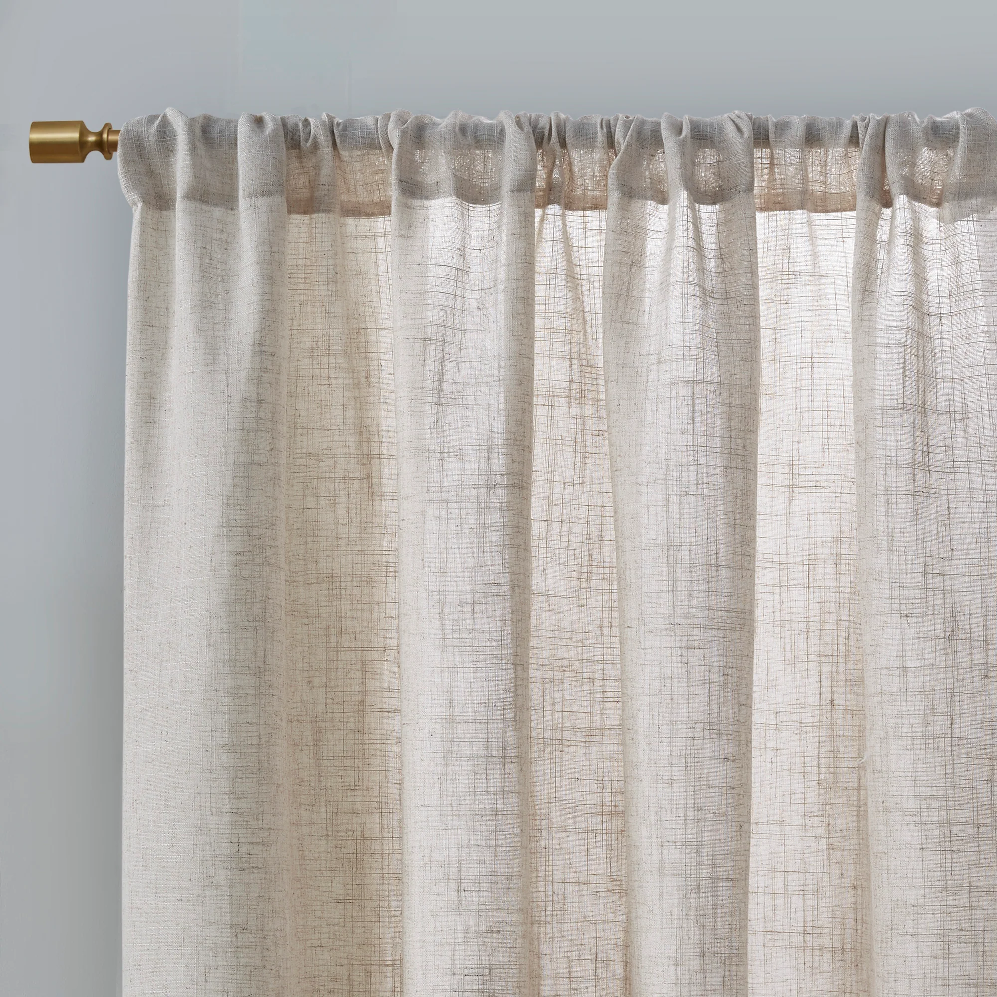 Kyler Linen Blend Light Filtering Curtain Panel Pair - Image 29