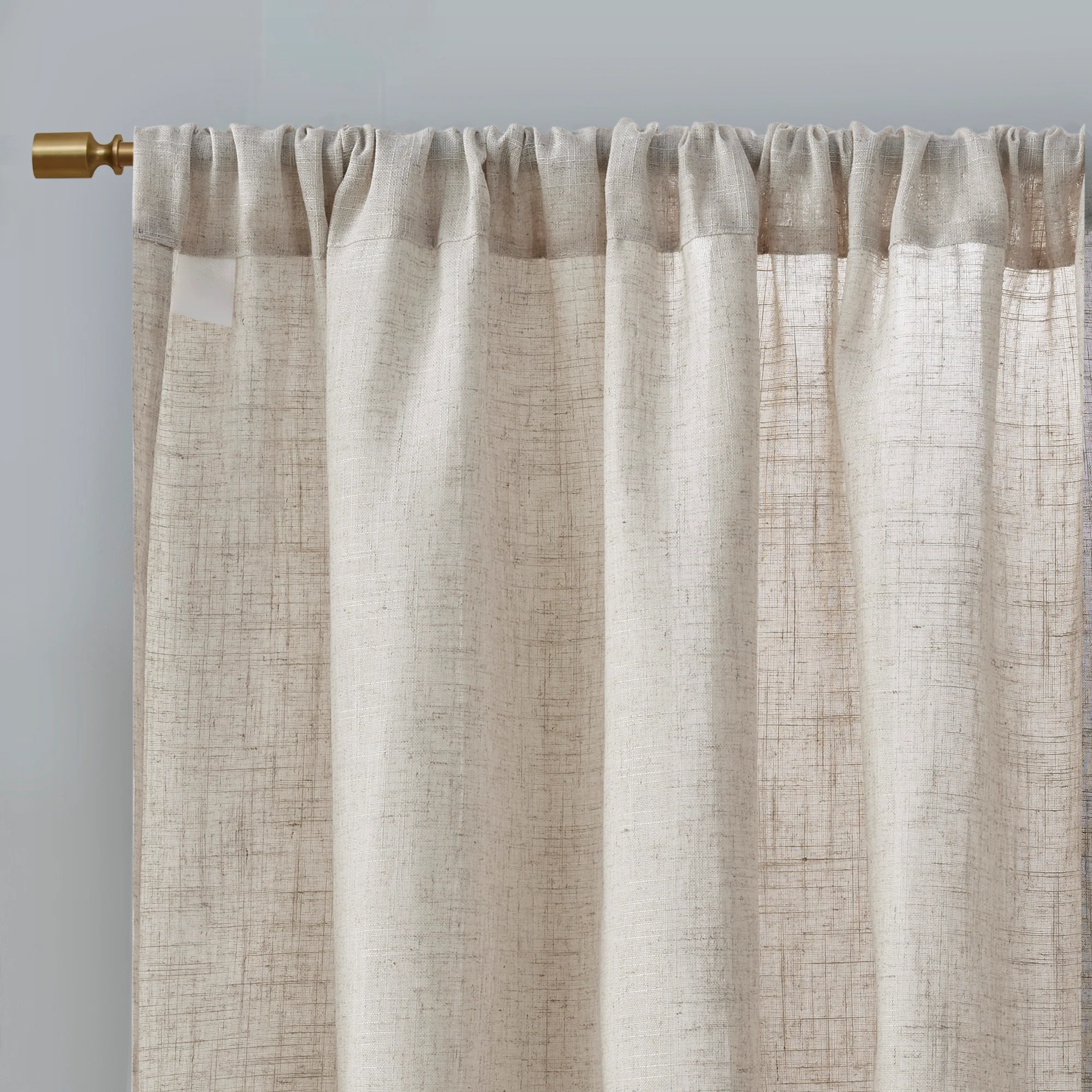 Kyler Linen Blend Light Filtering Curtain Panel Pair - Image 30