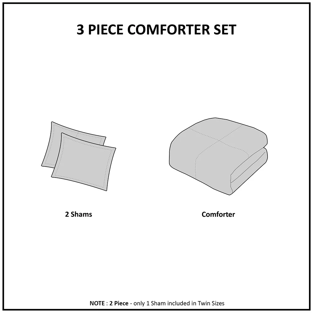 Laetitia 3-Piece Tufted Cotton Chenille Medallion Comforter Set - Image 30
