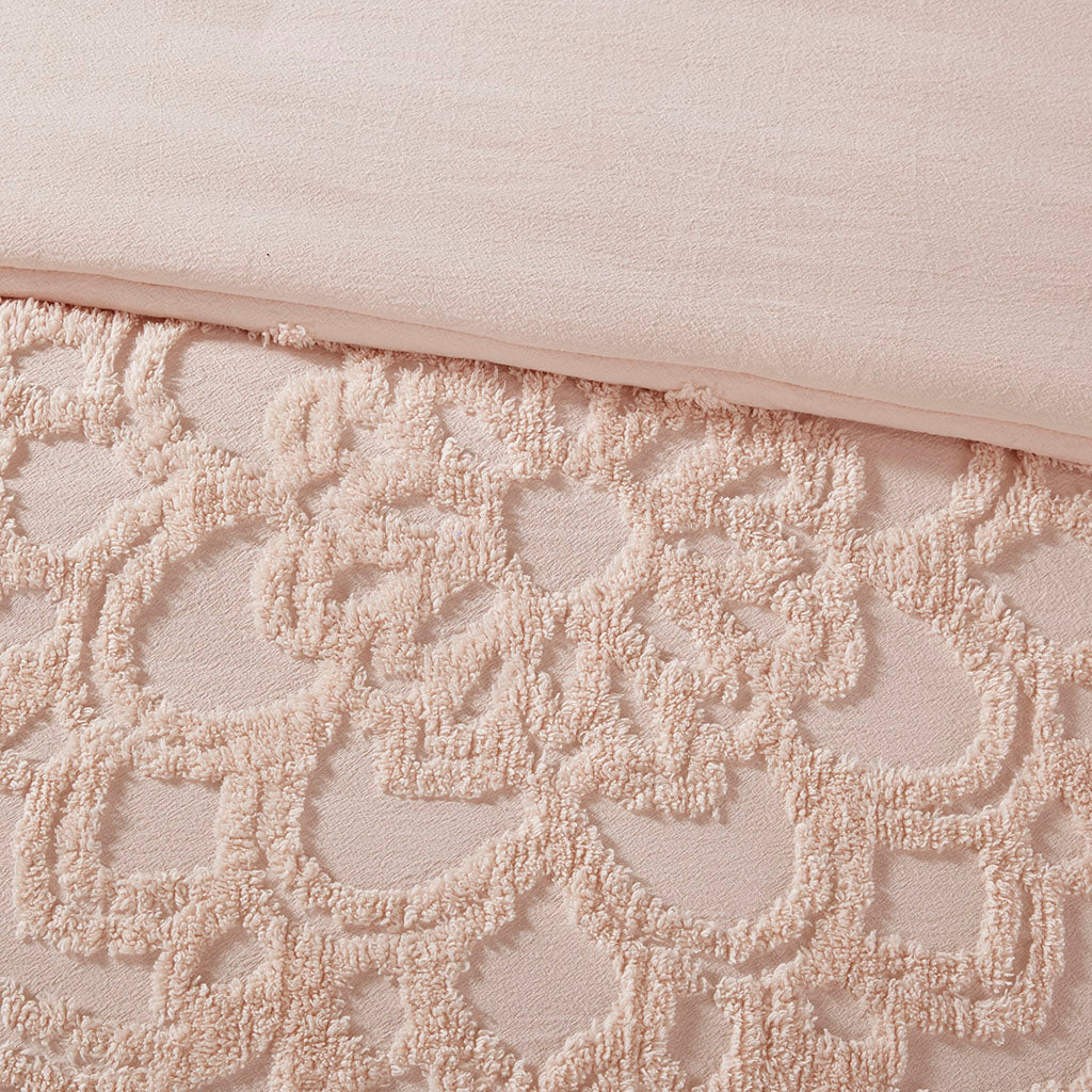 Laetitia 3-Piece Tufted Cotton Chenille Medallion Duvet Cover Set - Image 32