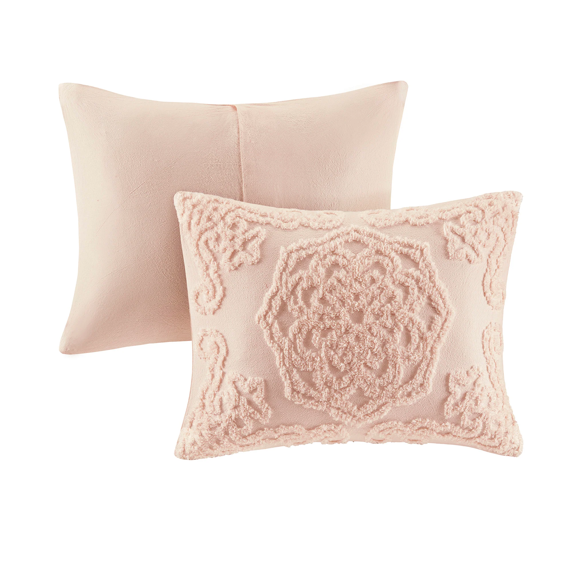 Laetitia Tufted Cotton Chenille Medallion Fringe Coverlet Mini Set - Image 27