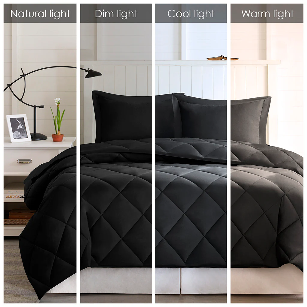 Larkspur 3M Scotchgard Diamond Quilting Reversible Down Alternative Comforter Set - Image 43