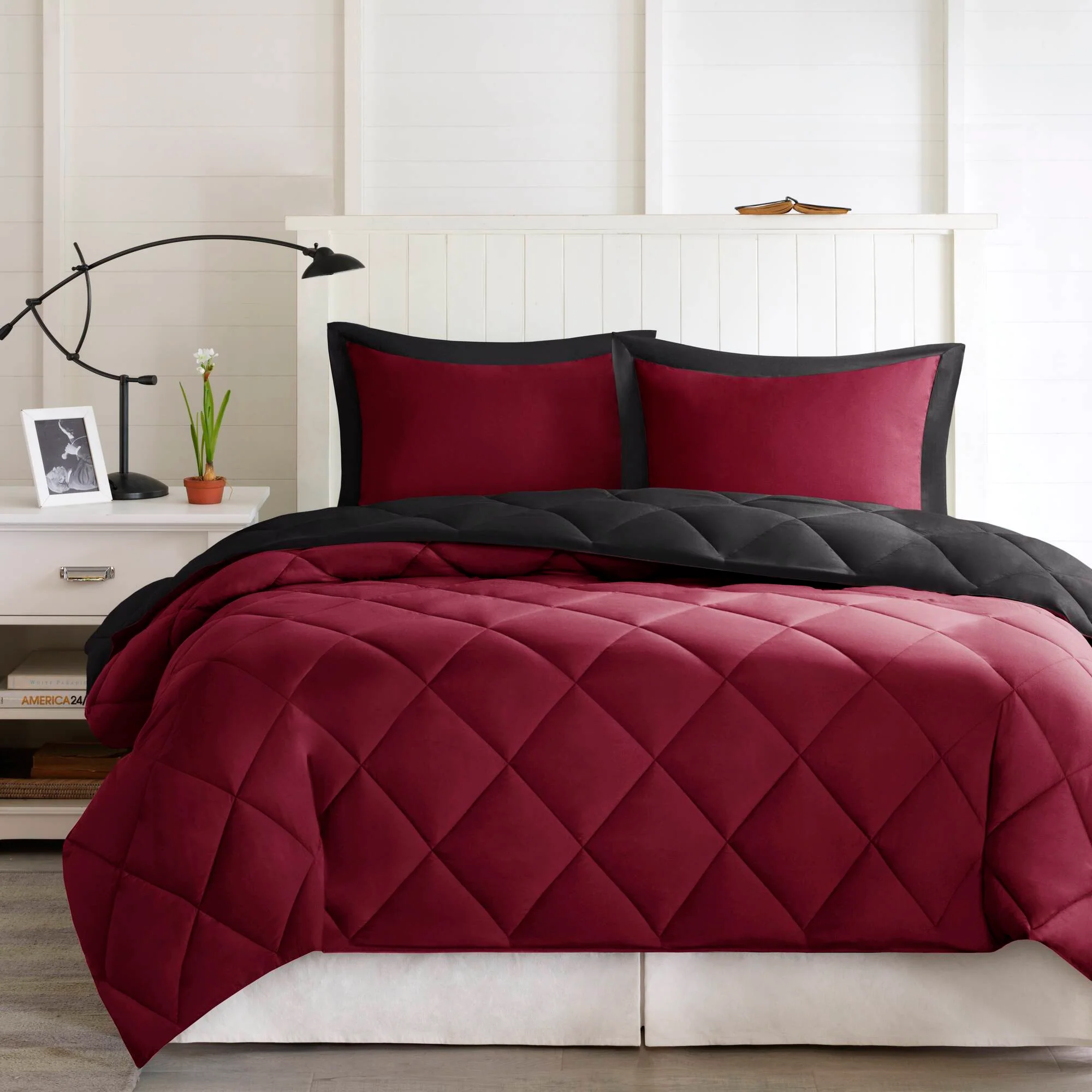 Larkspur 3M Scotchgard Diamond Quilting Reversible Down Alternative Comforter Set - Image 48