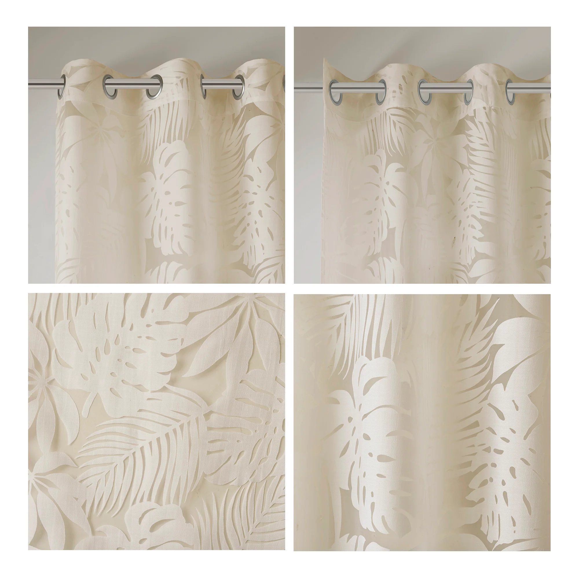 Leilani Palm Leaf Burnout Window Sheer - Image 24