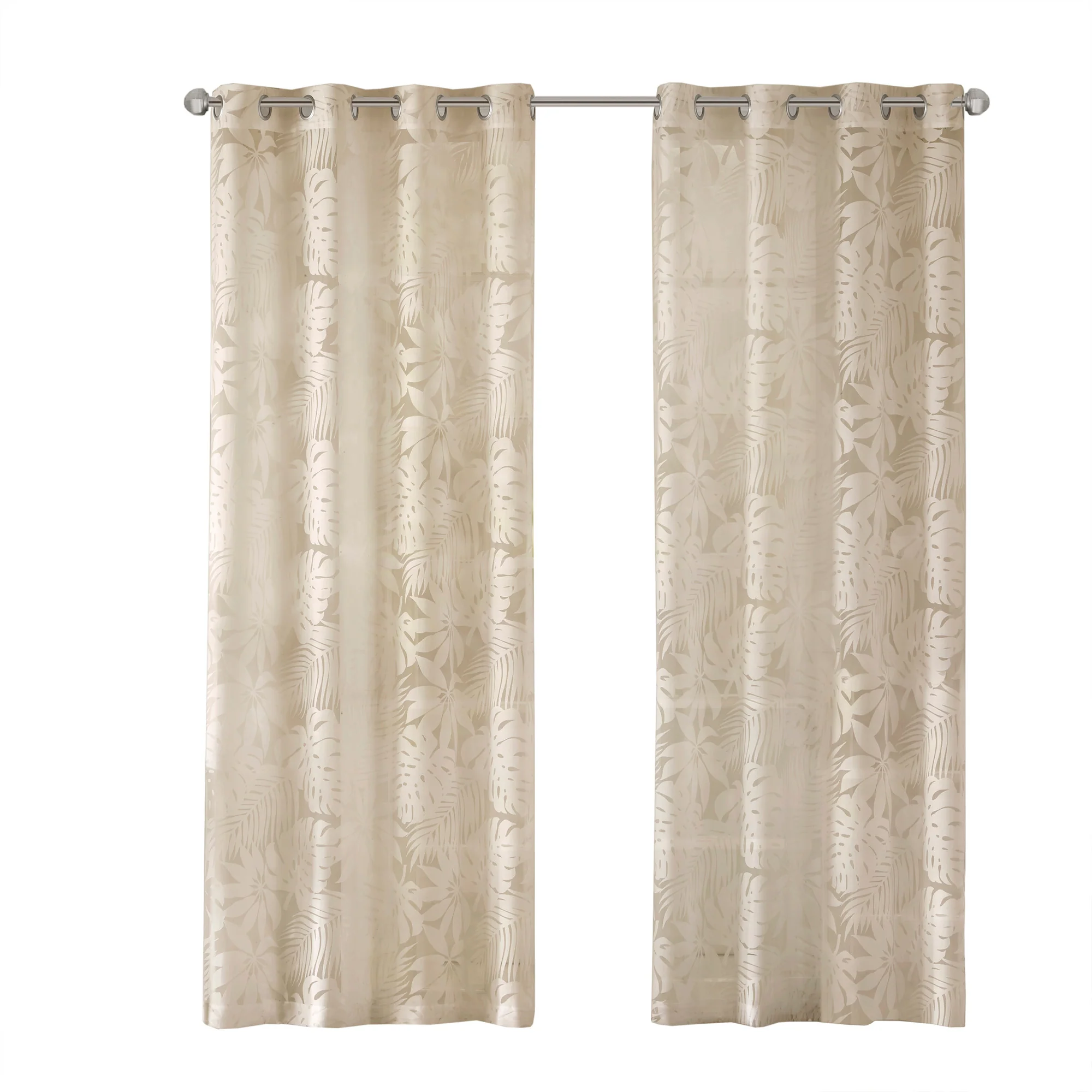 Leilani Palm Leaf Burnout Window Sheer - Image 28