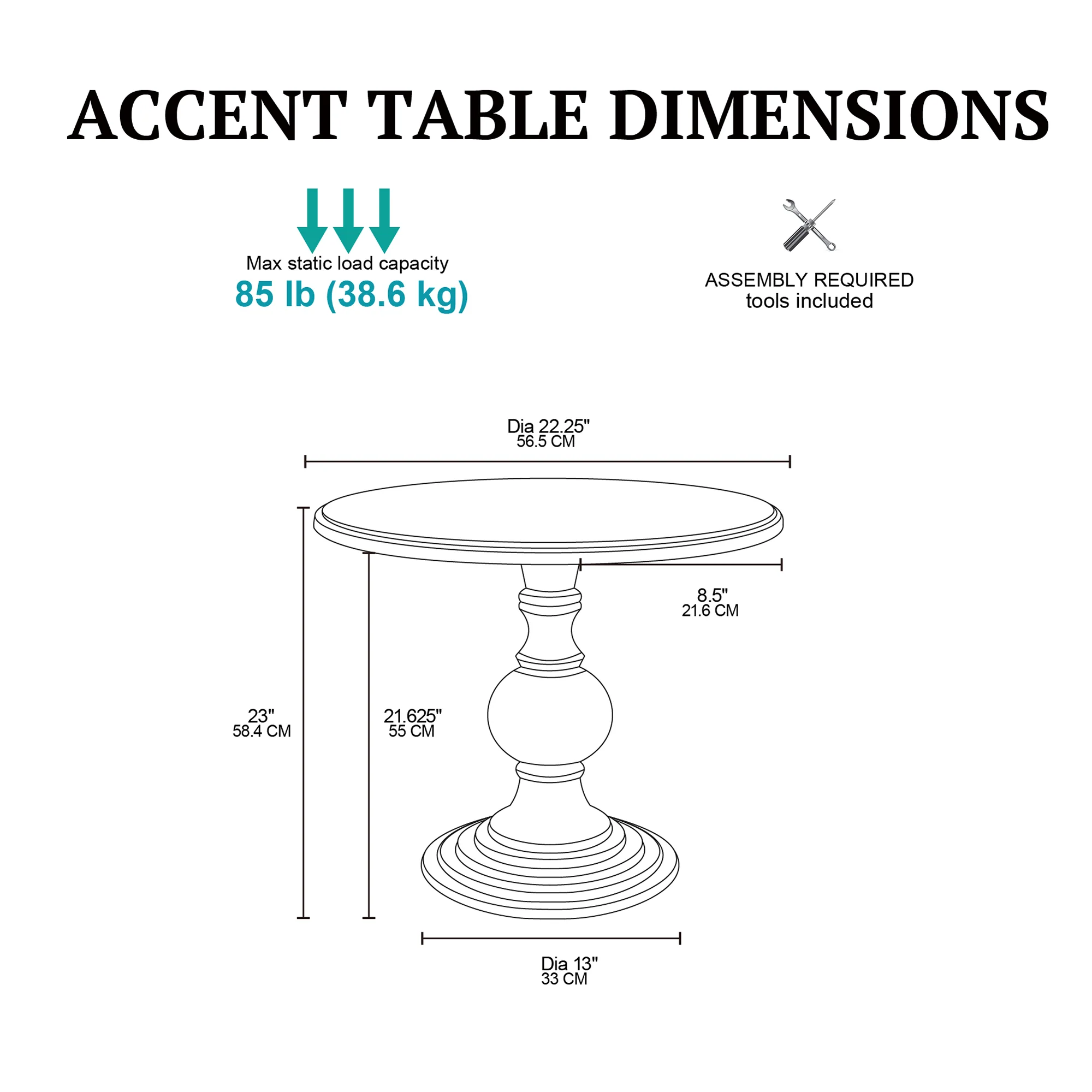 Lexi 22" Accent Table - Image 7
