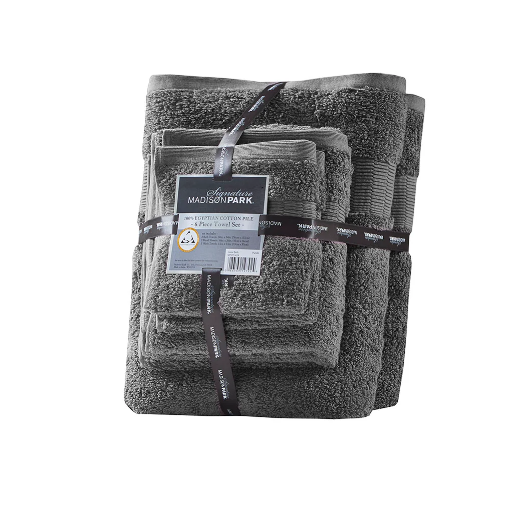 Luce 100% Egyptian Cotton 6-Piece Towel Set - Image 22