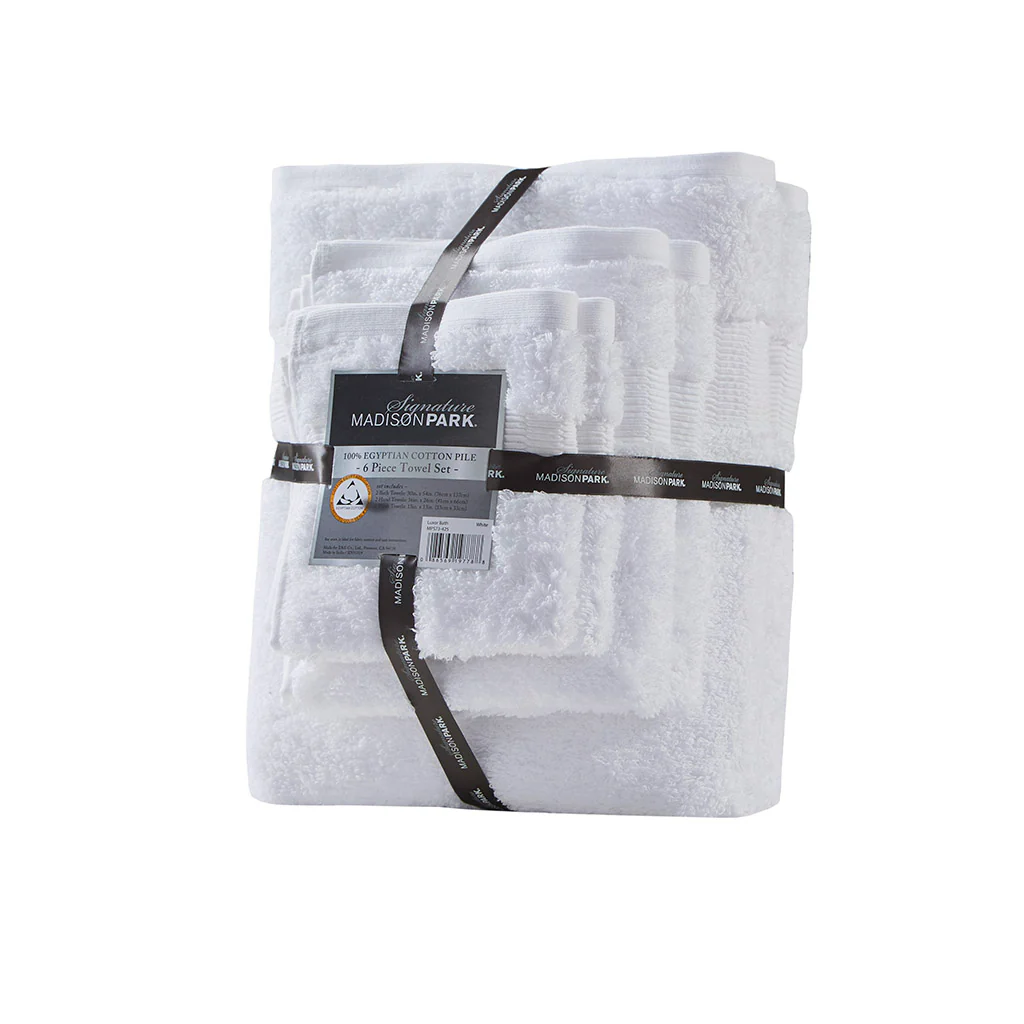 Luce 100% Egyptian Cotton 6-Piece Towel Set - Image 23