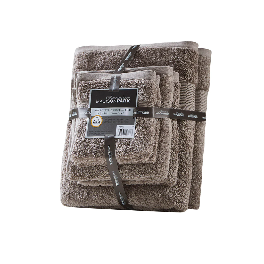 Luce 100% Egyptian Cotton 6-Piece Towel Set - Image 25