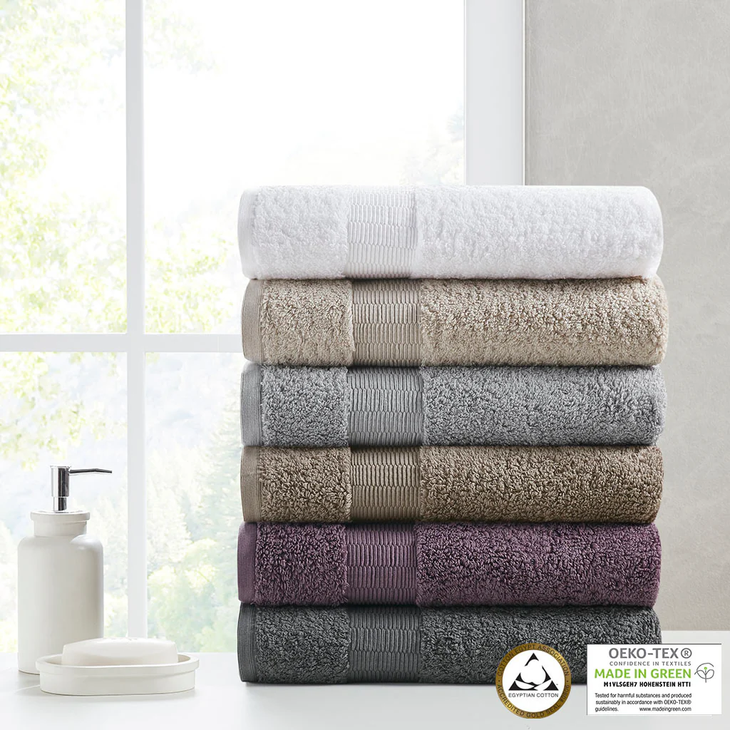 Luce 100% Egyptian Cotton 6-Piece Towel Set - Image 31