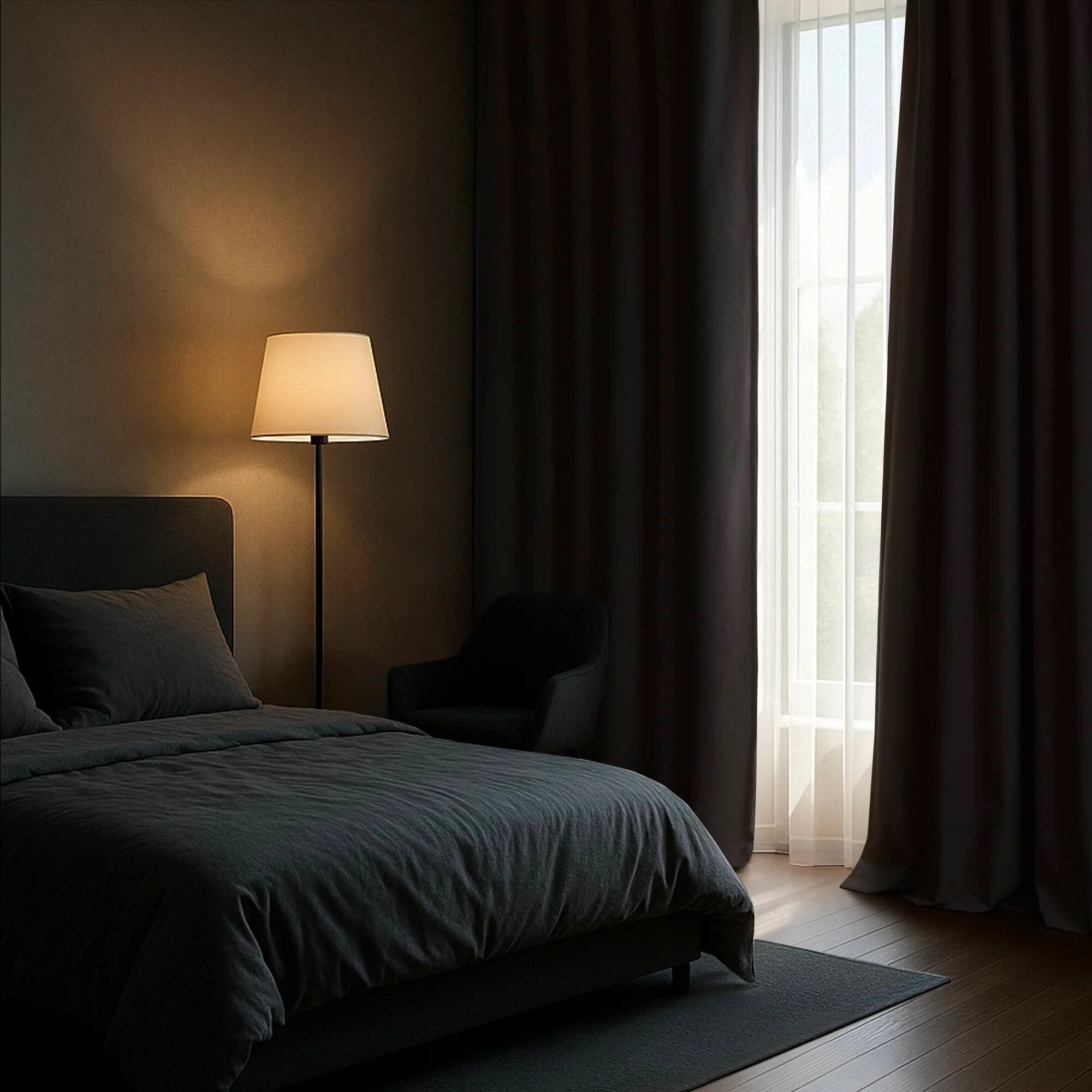 Luna 100% Polyester Luna Total Blackout Window Panel - Image 7