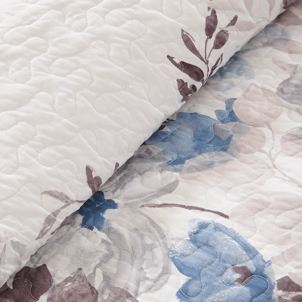 Luna 6-Piece Printed Quilt Set with Throw Pillows - Image 6