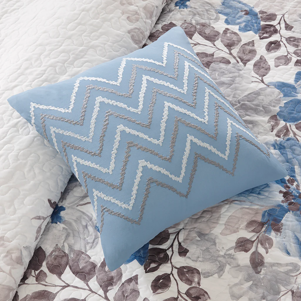 Luna 6-Piece Printed Quilt Set with Throw Pillows - Image 8