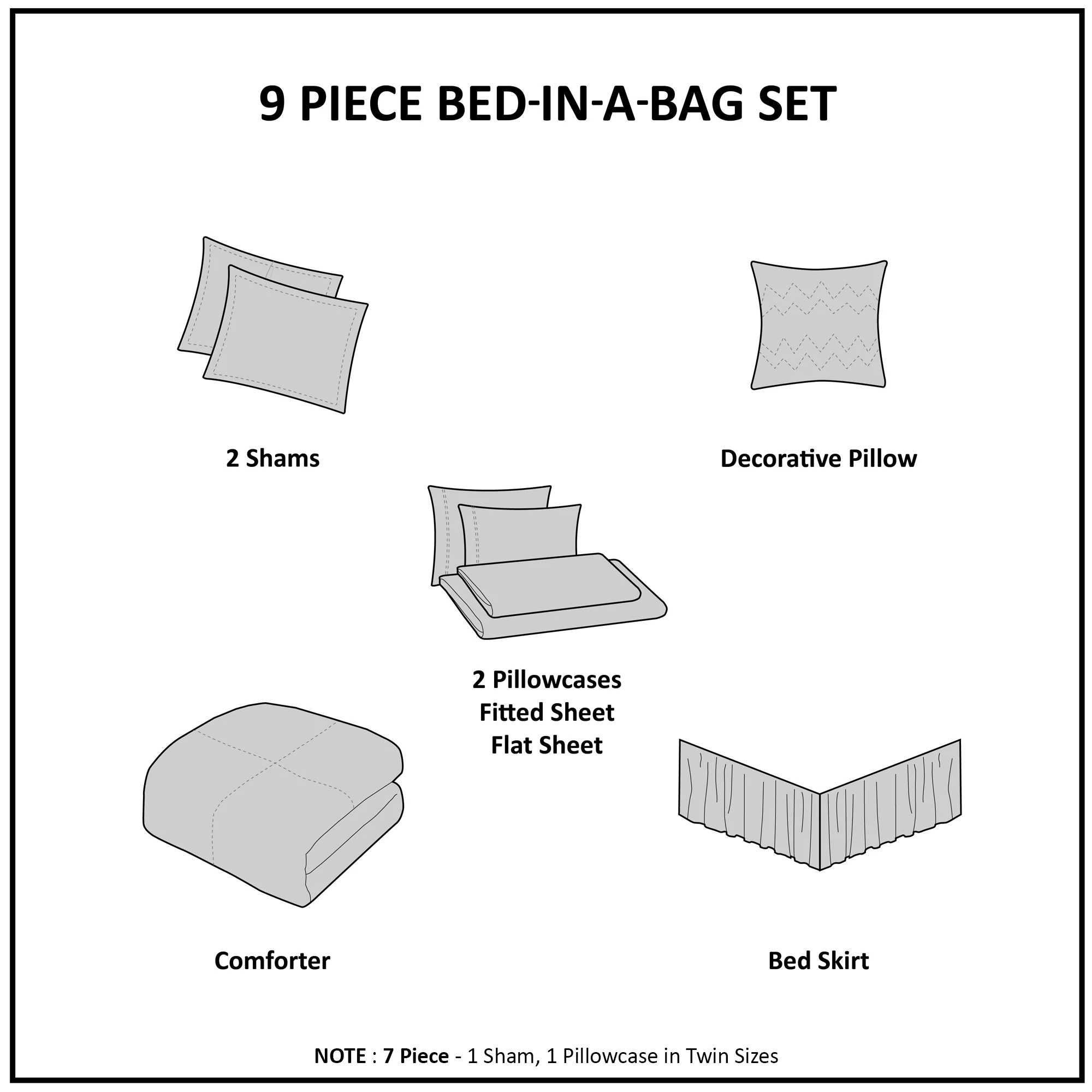 Maible 9-Piece Comforter Set with Cotton Bed Sheets - Image 26