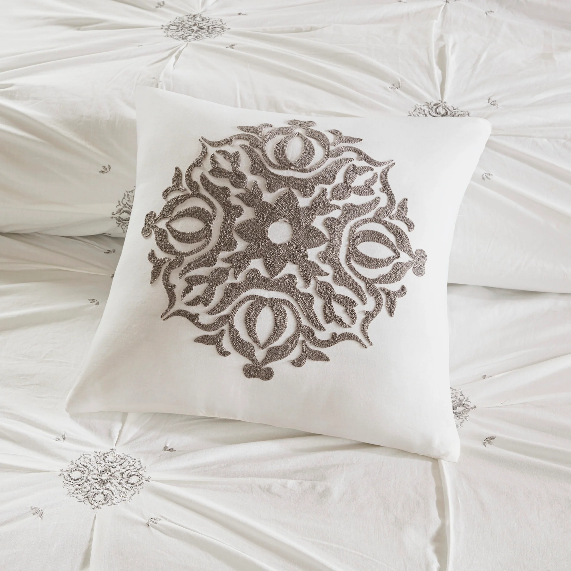 Malia 6-Piece Embroidered Cotton Reversible Comforter Set - Image 10