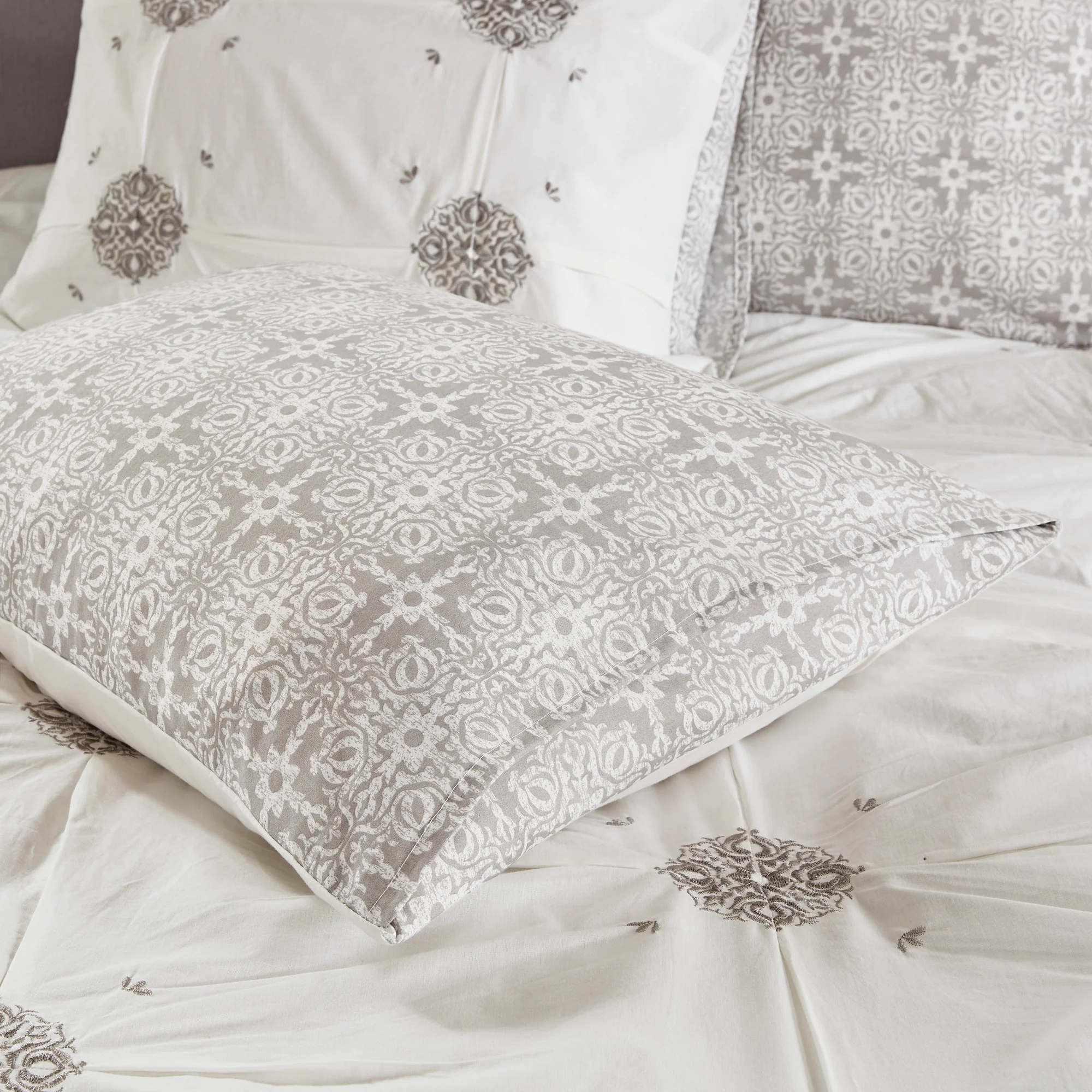 Malia 6-Piece Embroidered Cotton Reversible Comforter Set - Image 12