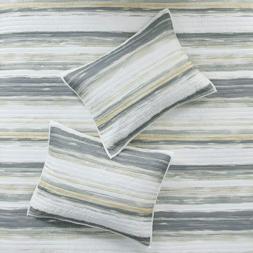 Marina 6-Piece Printed Quilt Set with Throw Pillows - Image 19