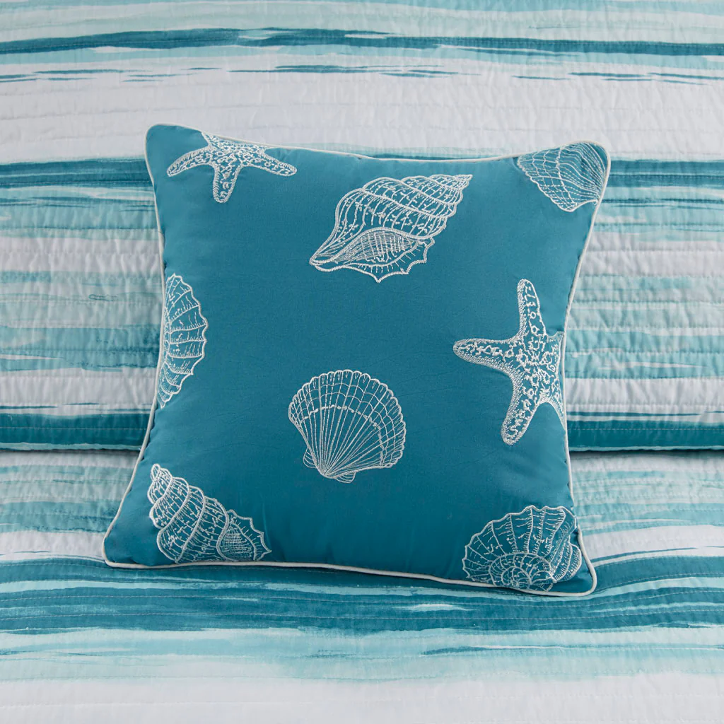 Marina 6-Piece Printed Quilt Set with Throw Pillows - Image 22