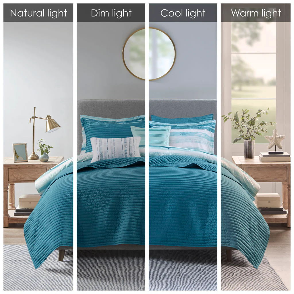Marina 8-Piece Printed Seersucker Comforter and Quilt Set Collection - Image 57