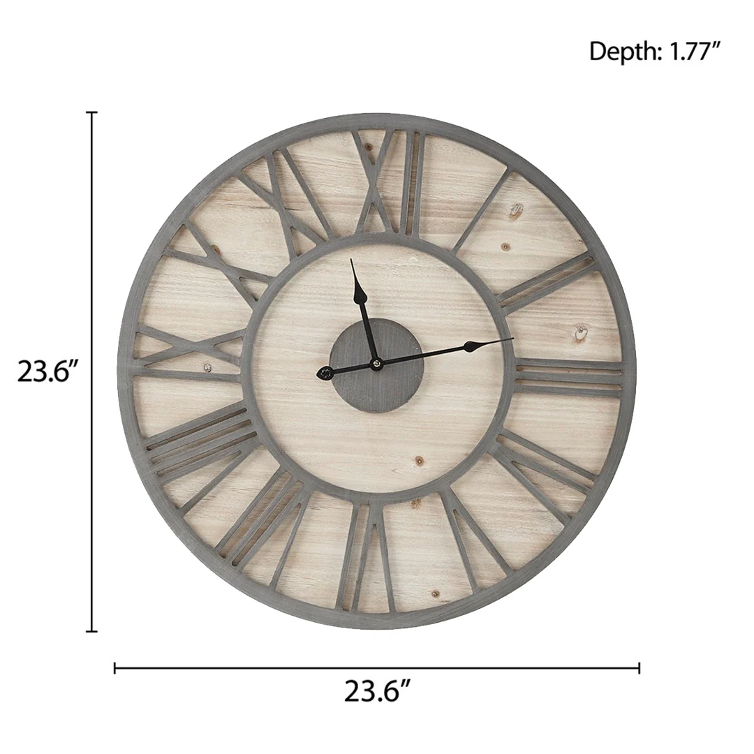 Mason 23.6" Wood Wall Clock - Image 15