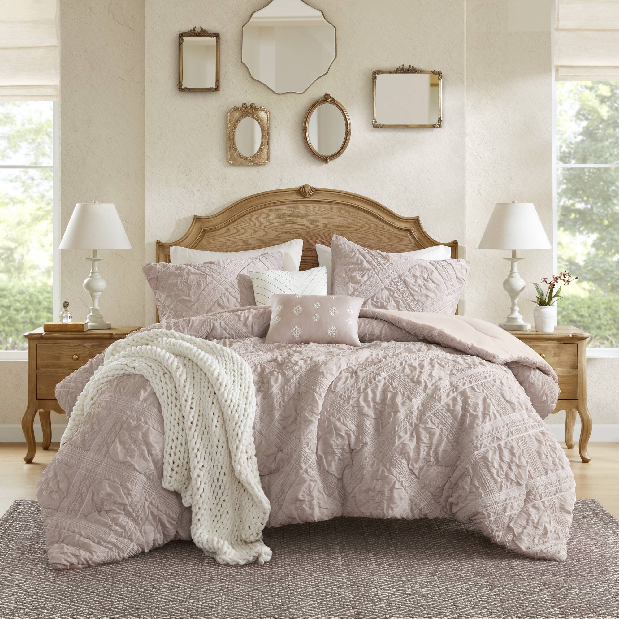 Mona 5-Piece Sculpted Jacquard Comforter Set