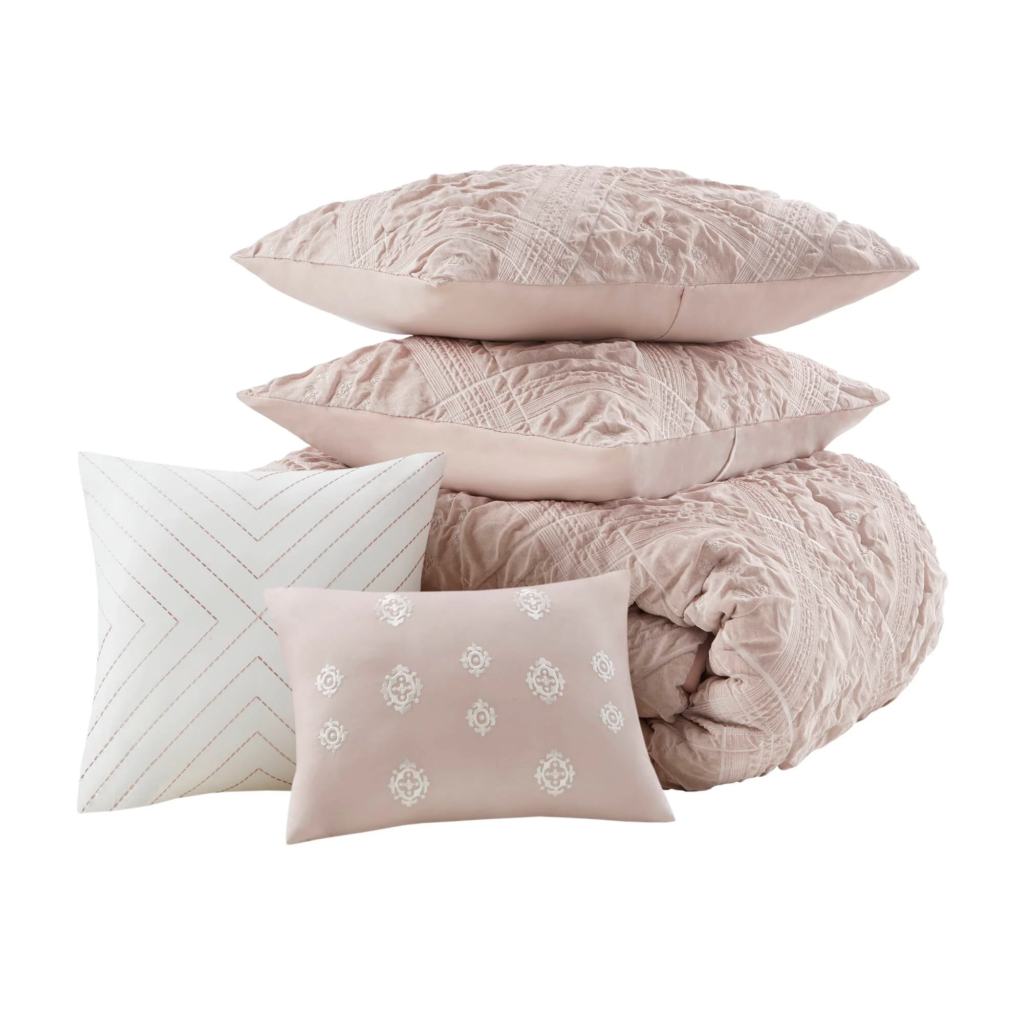 Mona 5-Piece Sculpted Jacquard Comforter Set - Image 12