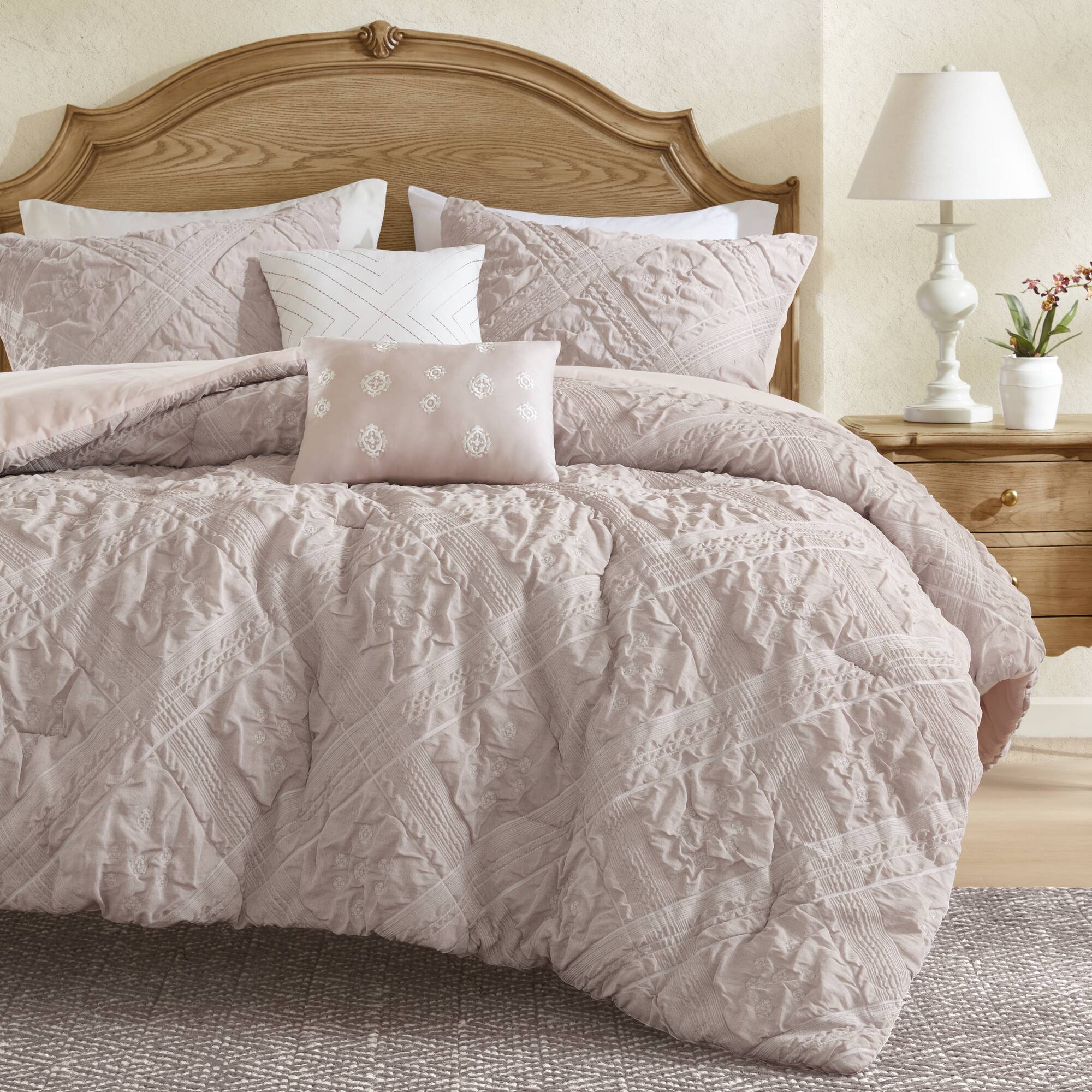 Mona 5-Piece Sculpted Jacquard Comforter Set - Image 6