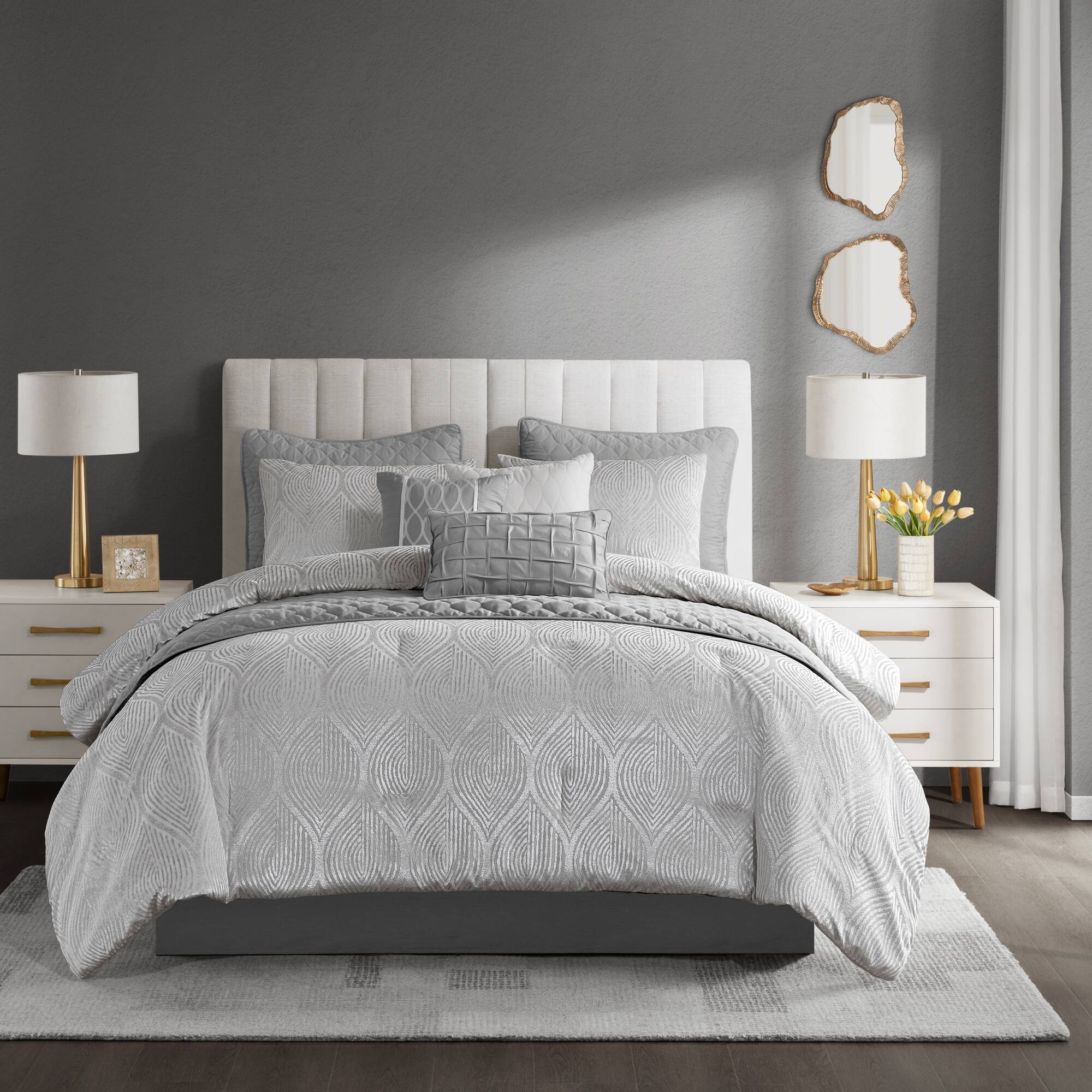 Nocturne 10-Piece Jacquard Comforter Set - Image 19