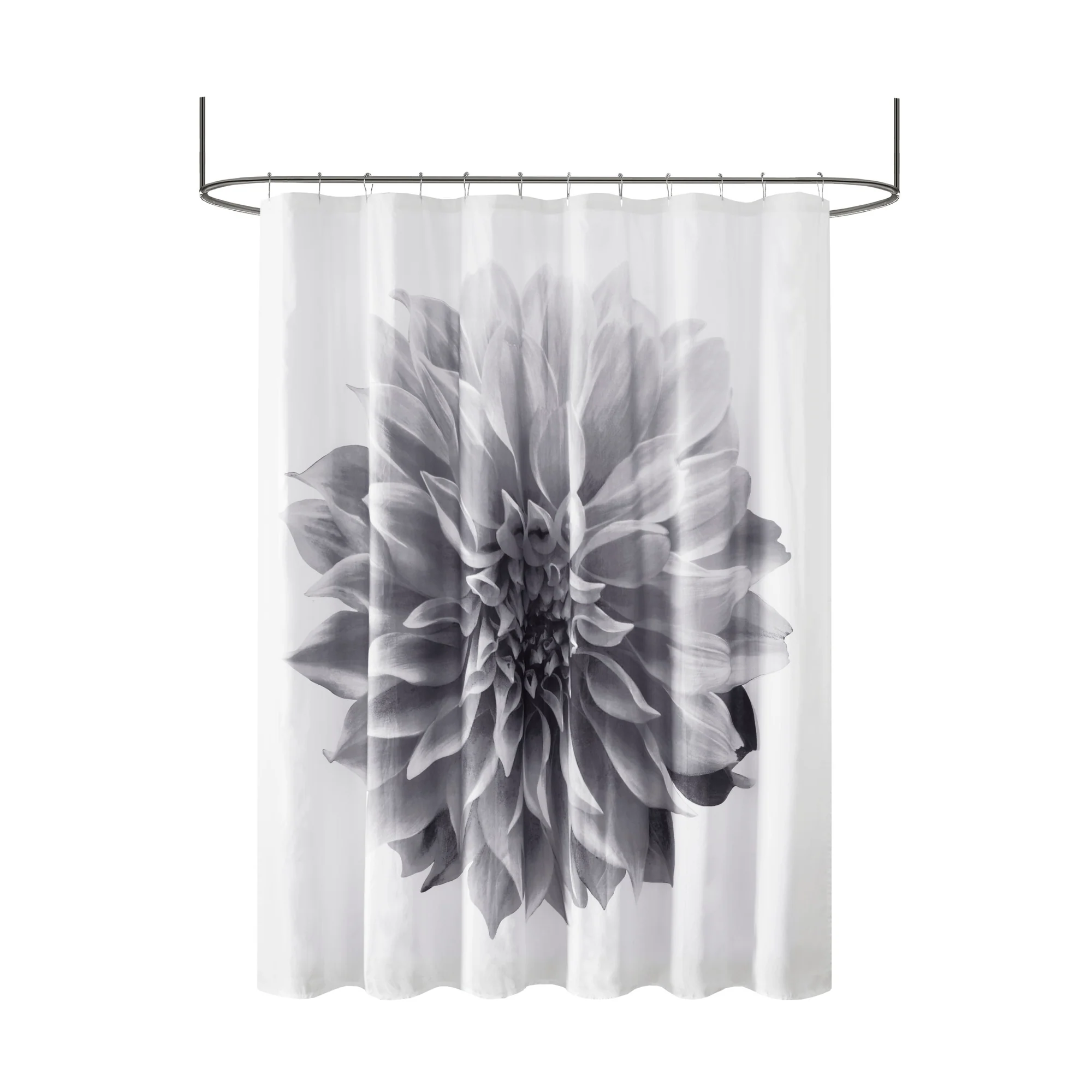 Norah Printed Floral Cotton Shower Curtain - Image 6