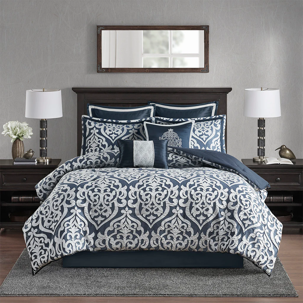 Odette 8-Piece Jacquard Comforter Set - Image 28