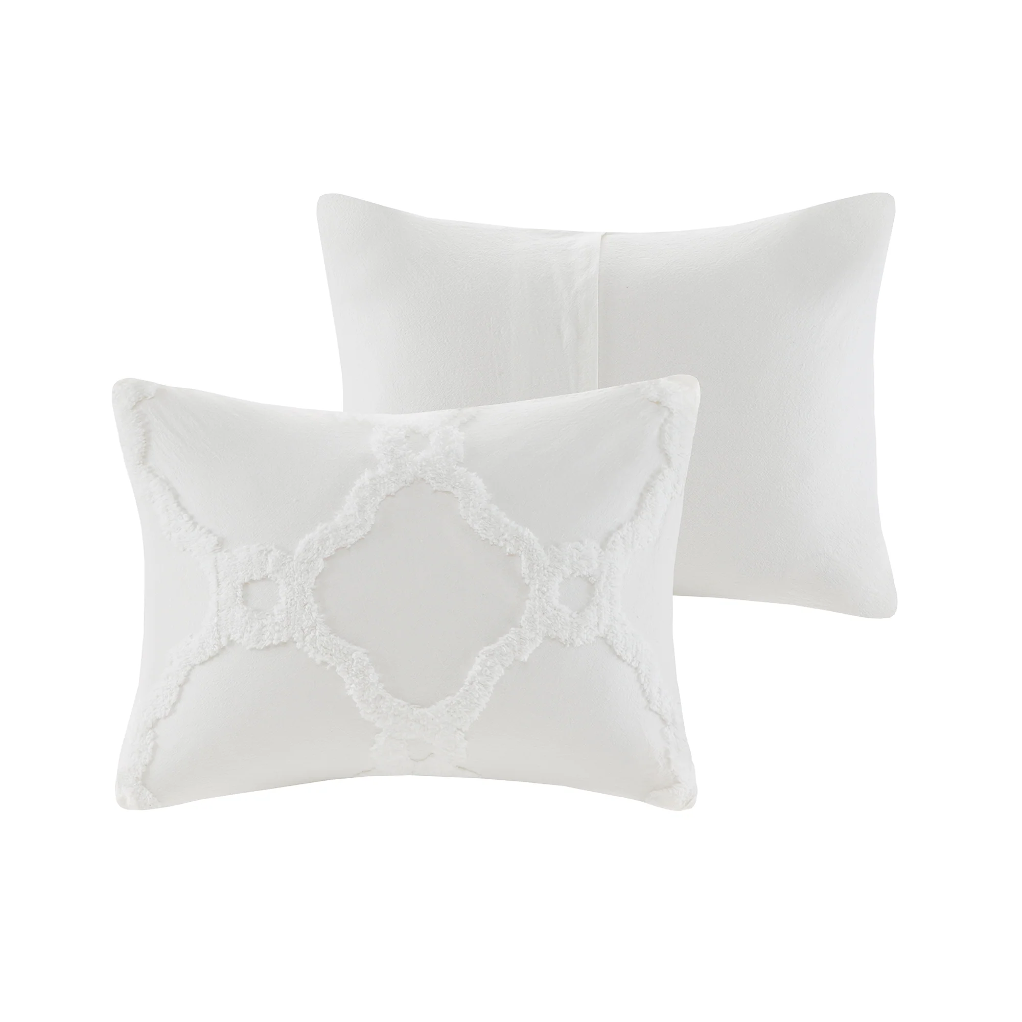 Pacey 3-Piece Tufted Cotton Chenille Geometric Duvet Cover Set - Image 8