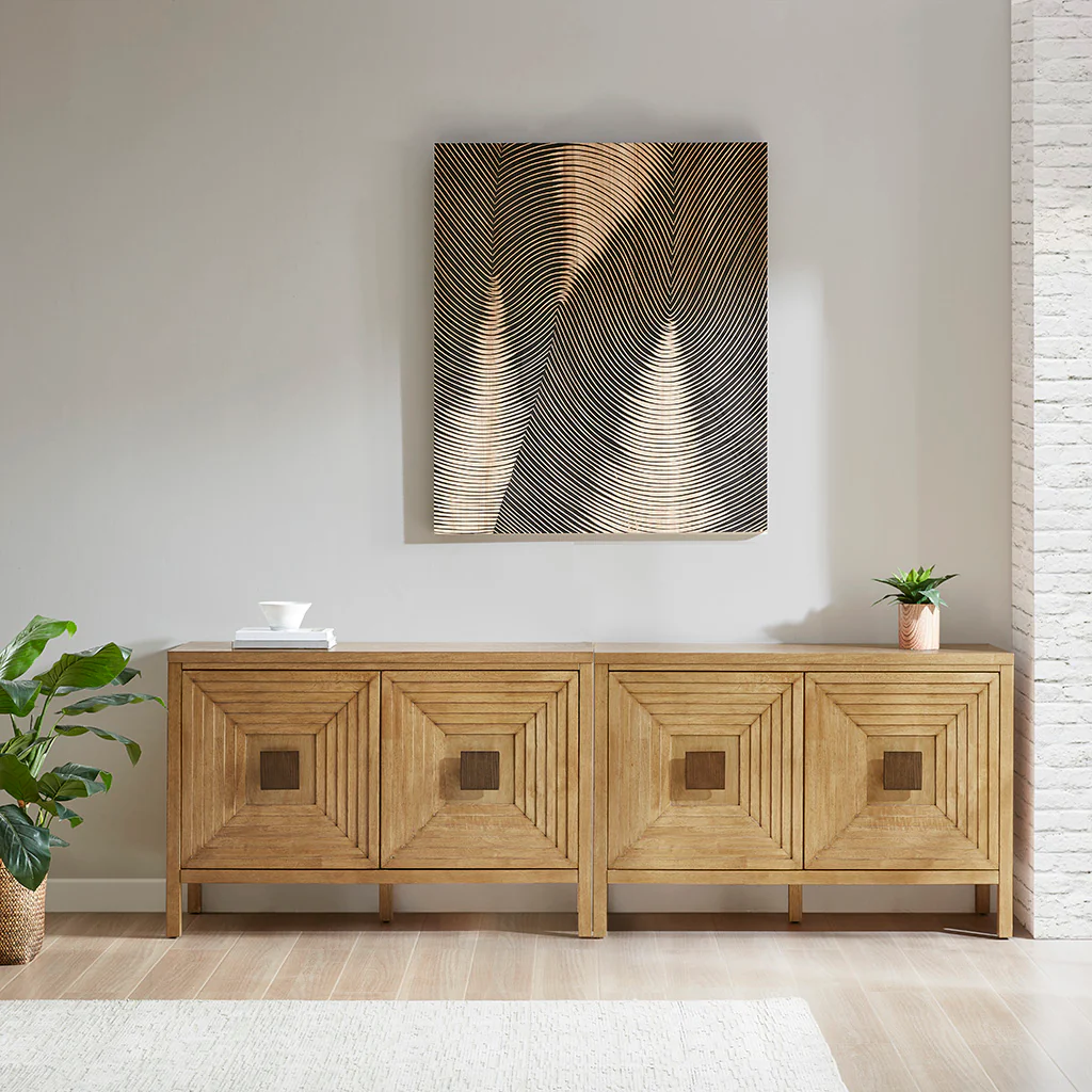 Paige Geometric 2-Door Storage Cabinet With Adjustable Shelves - Image 7