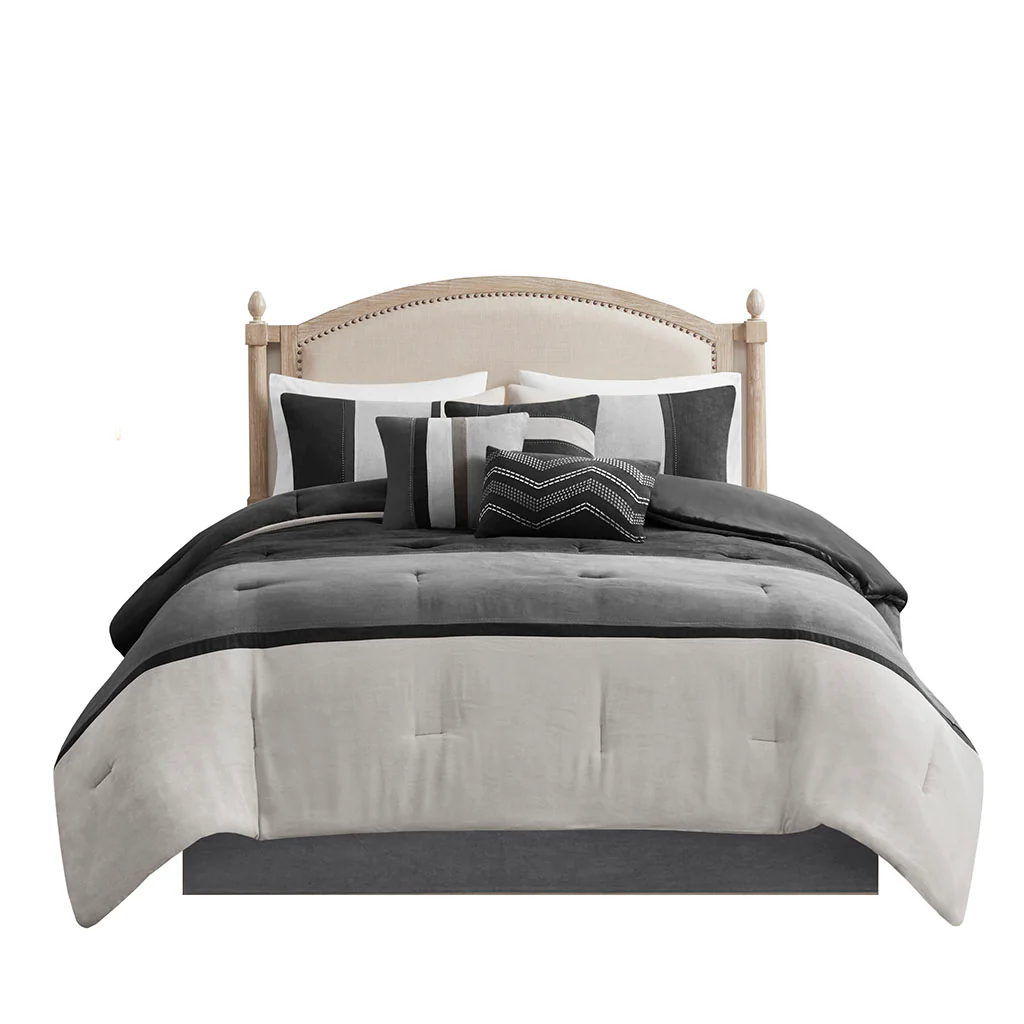 Palisades 7-Piece Faux Suede Comforter Set - Image 6