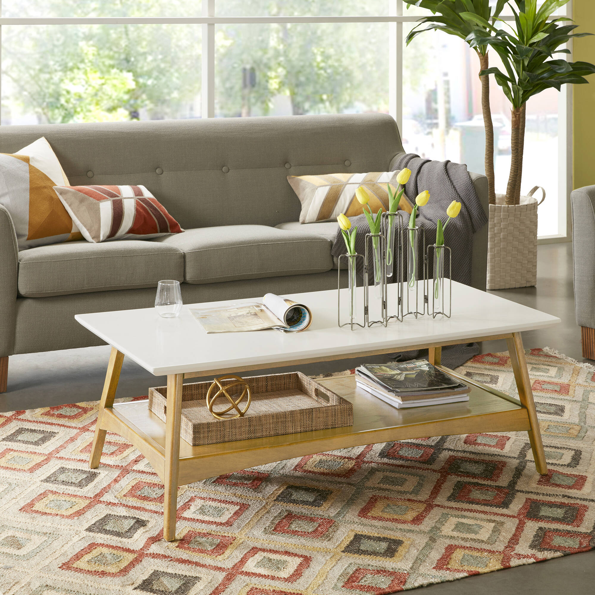 Parker Mid-century Coffee Table with Storage Shelf - Image 32