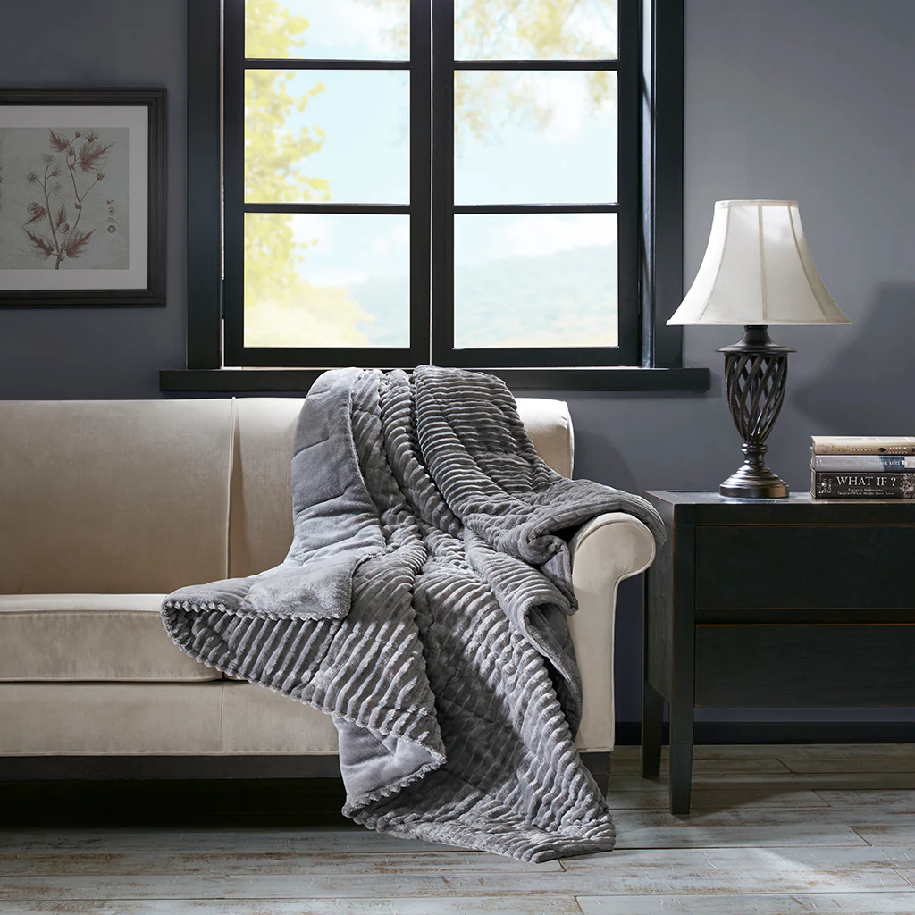 Parker Oversized Plush Down Alternative Filled Throw - Image 2