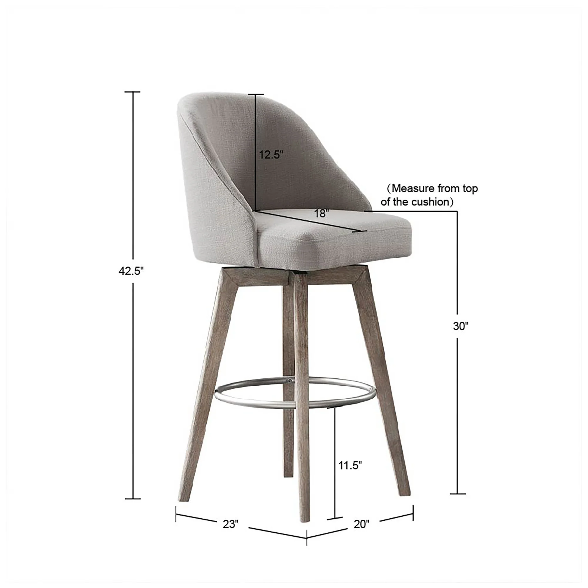 Pearce Bar Stool with Swivel Seat (30") - Image 16