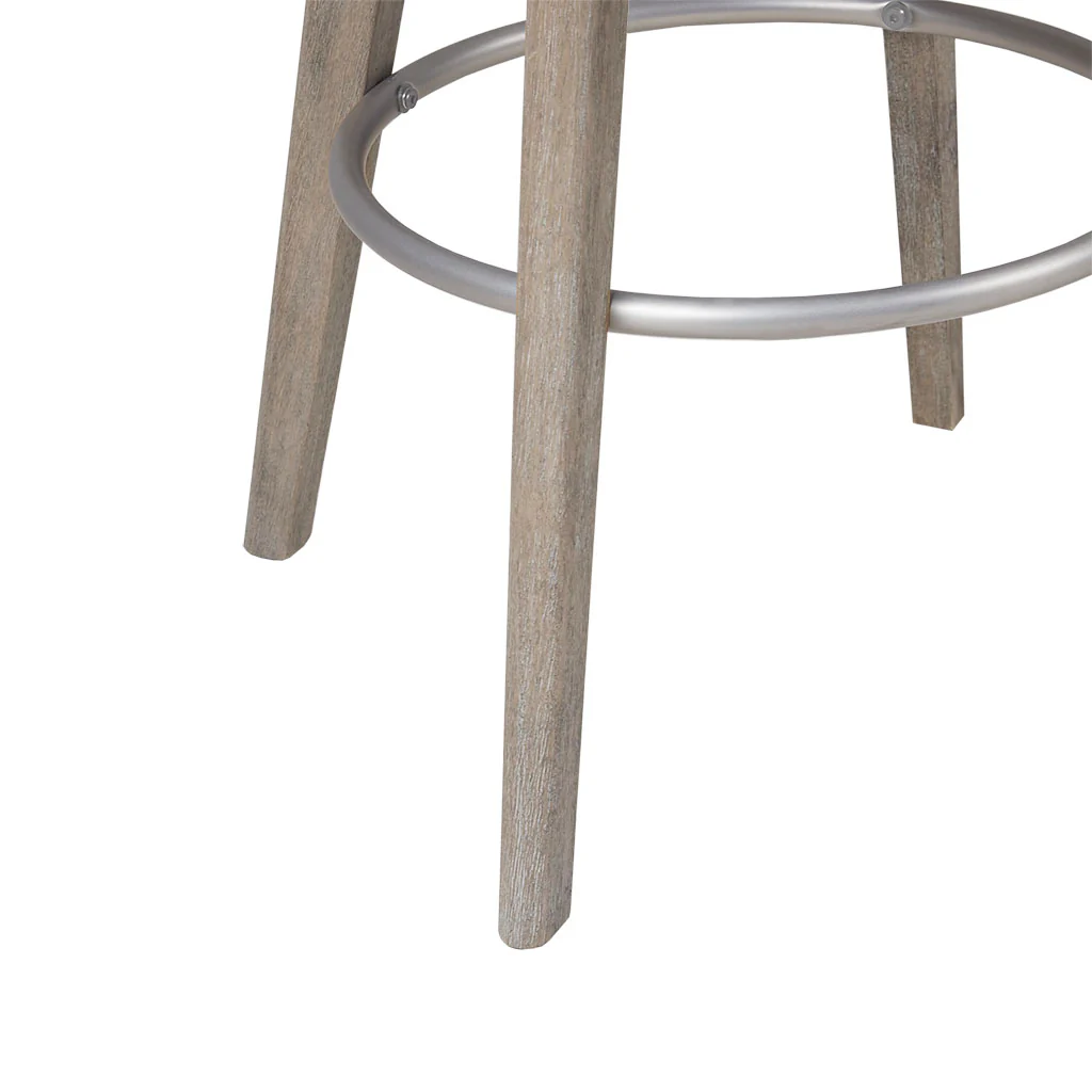 Pearce Swivel Upholstered Counter Stool (25.75'') with Solid Wood Legs & Metal Footrest - Image 32