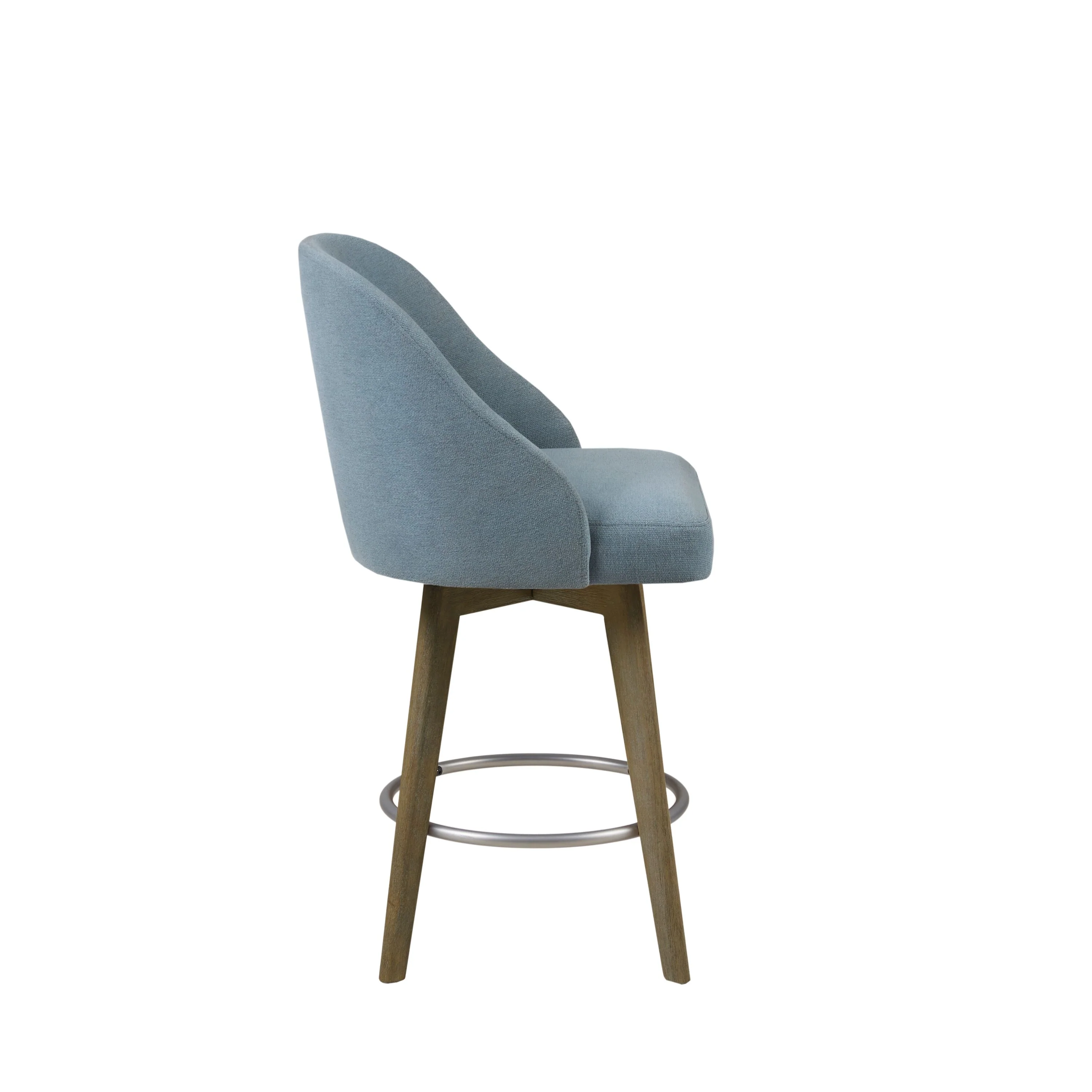 Pearce Swivel Upholstered Counter Stool (25.75'') with Solid Wood Legs & Metal Footrest - Image 58